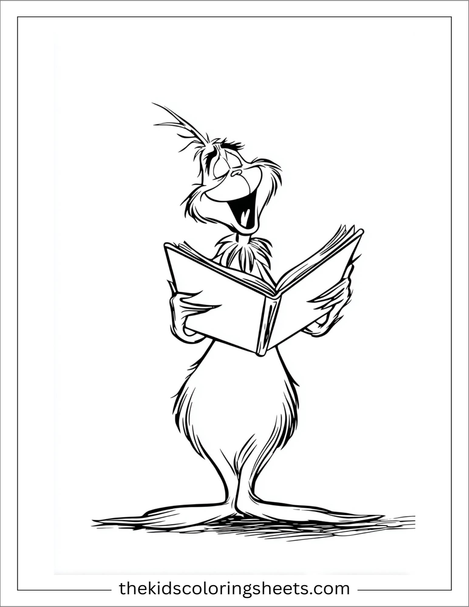 Grinch singing a carol