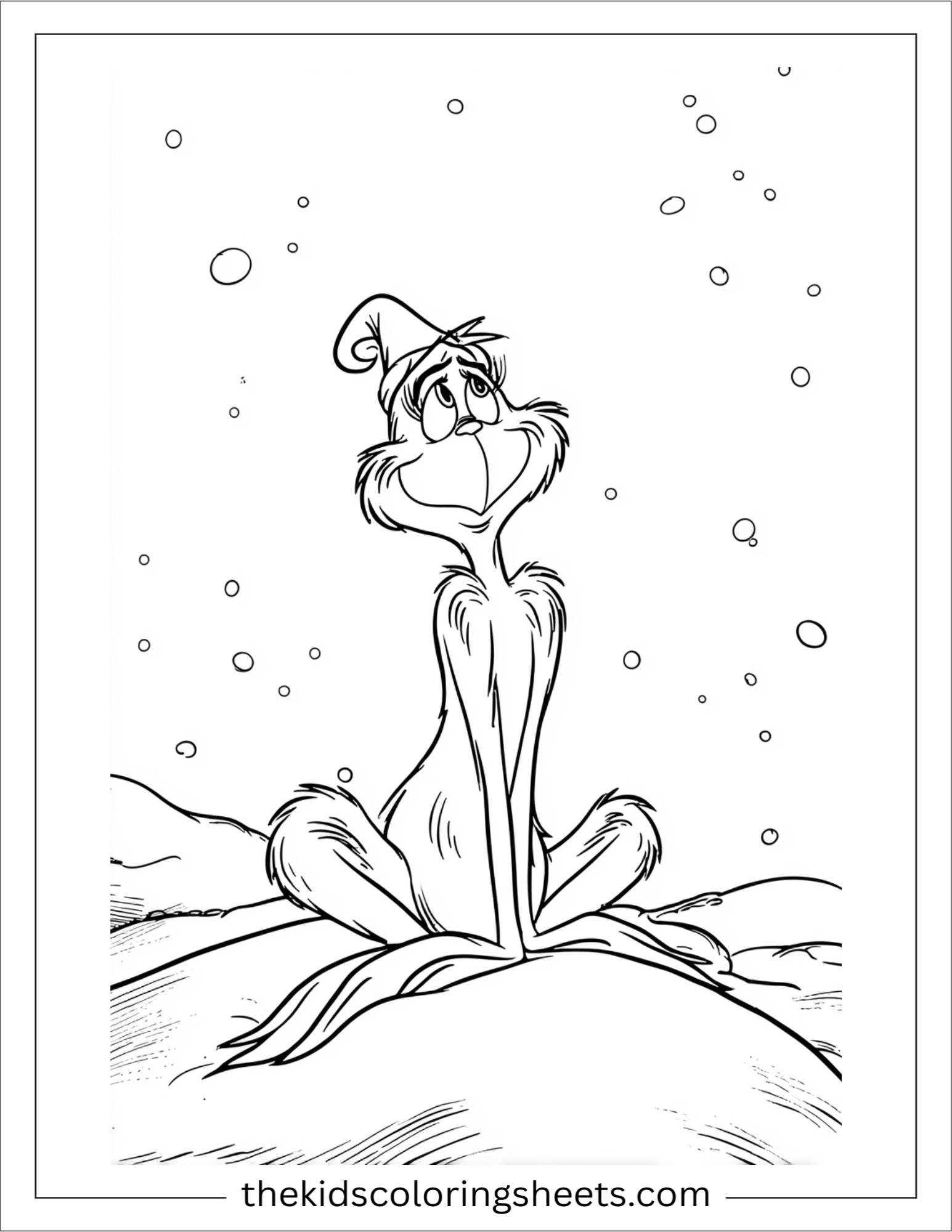 Grinch slipping on snow