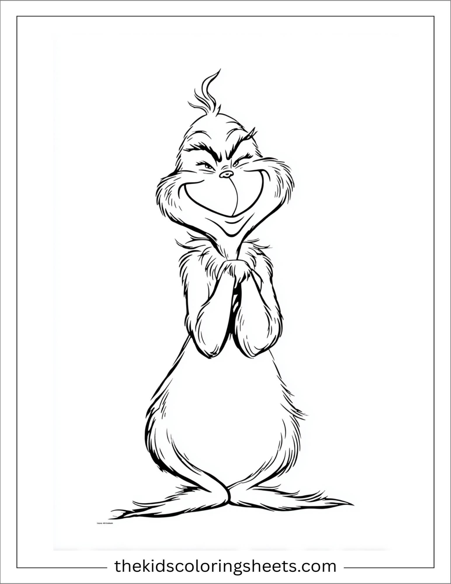 Grinch smiling kindly