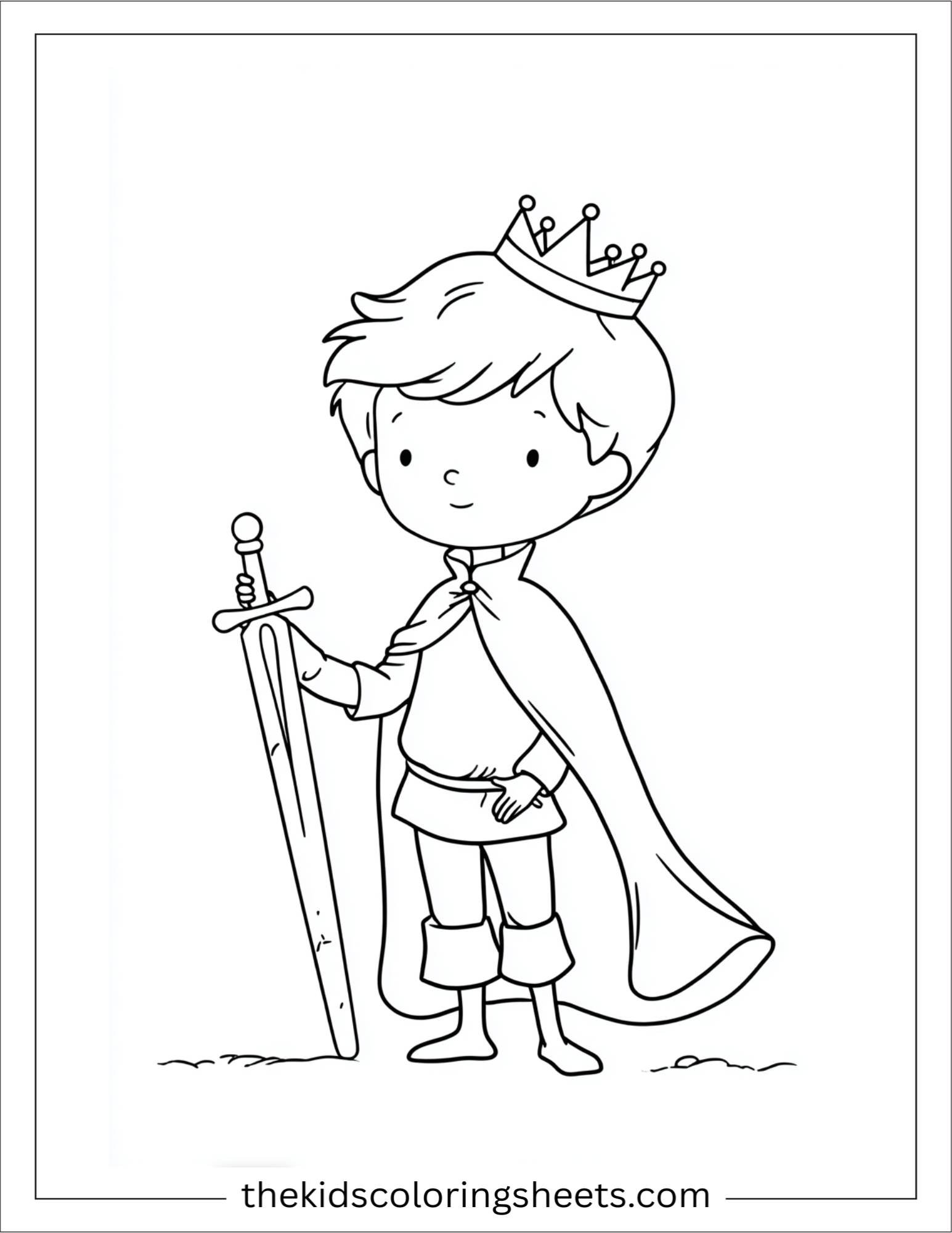 Little Prince holding a sword