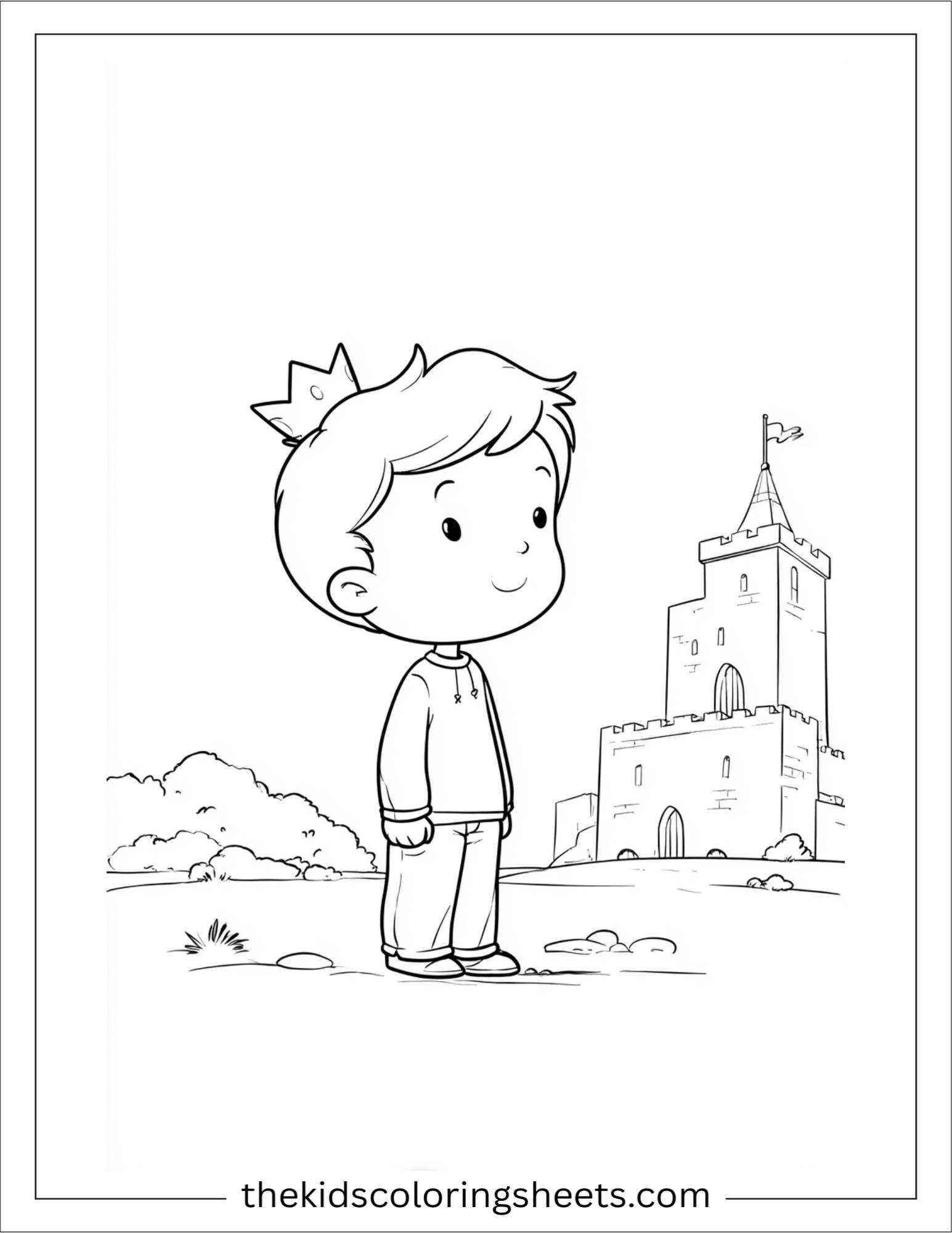 Little Prince smiling with curiosity