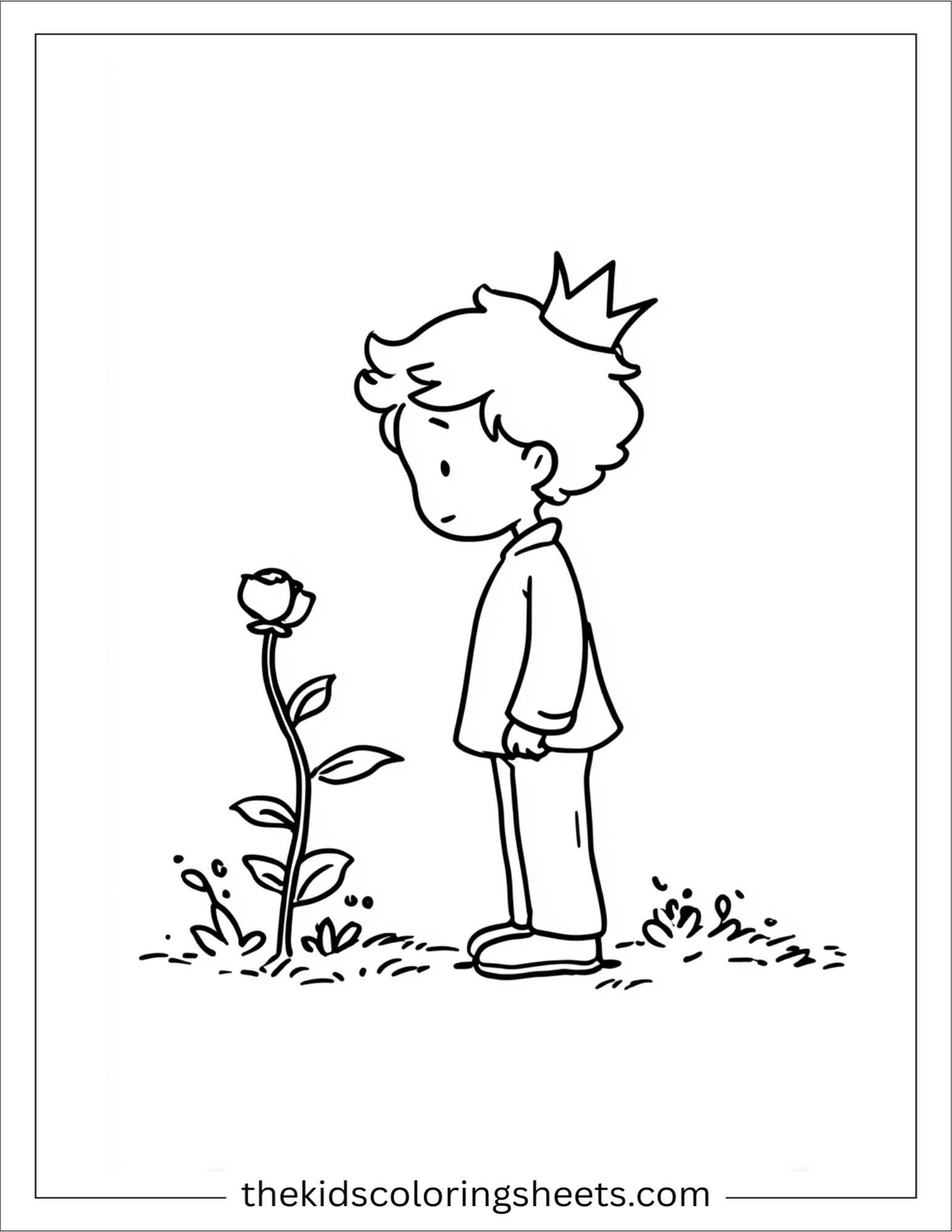 Little Prince talking to a flower