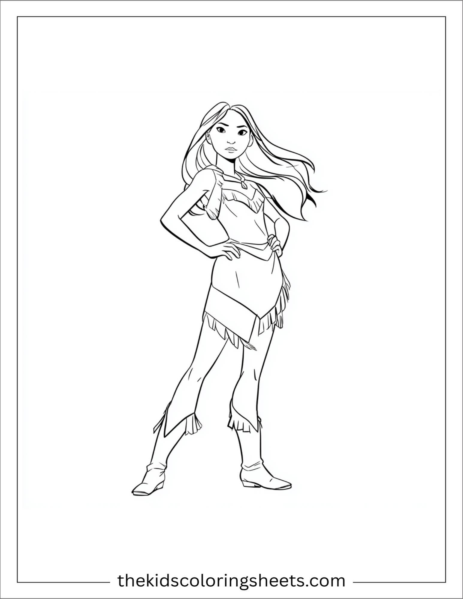 Pocahontas fearless pose