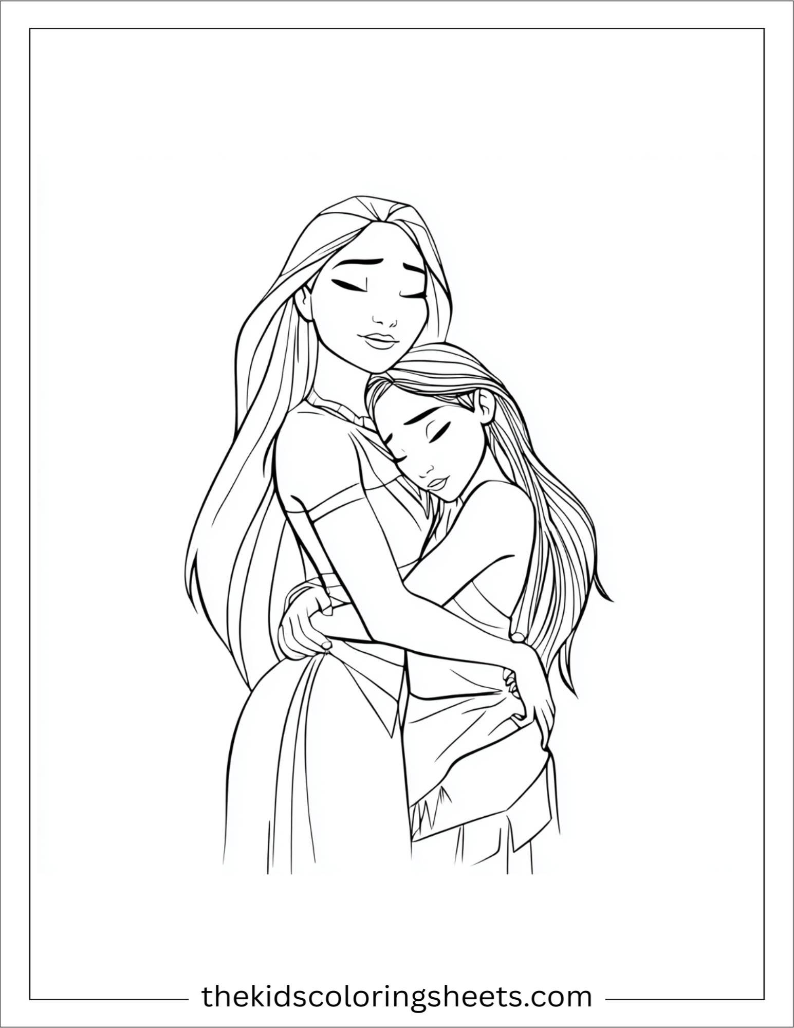 Pocahontas gentle hug