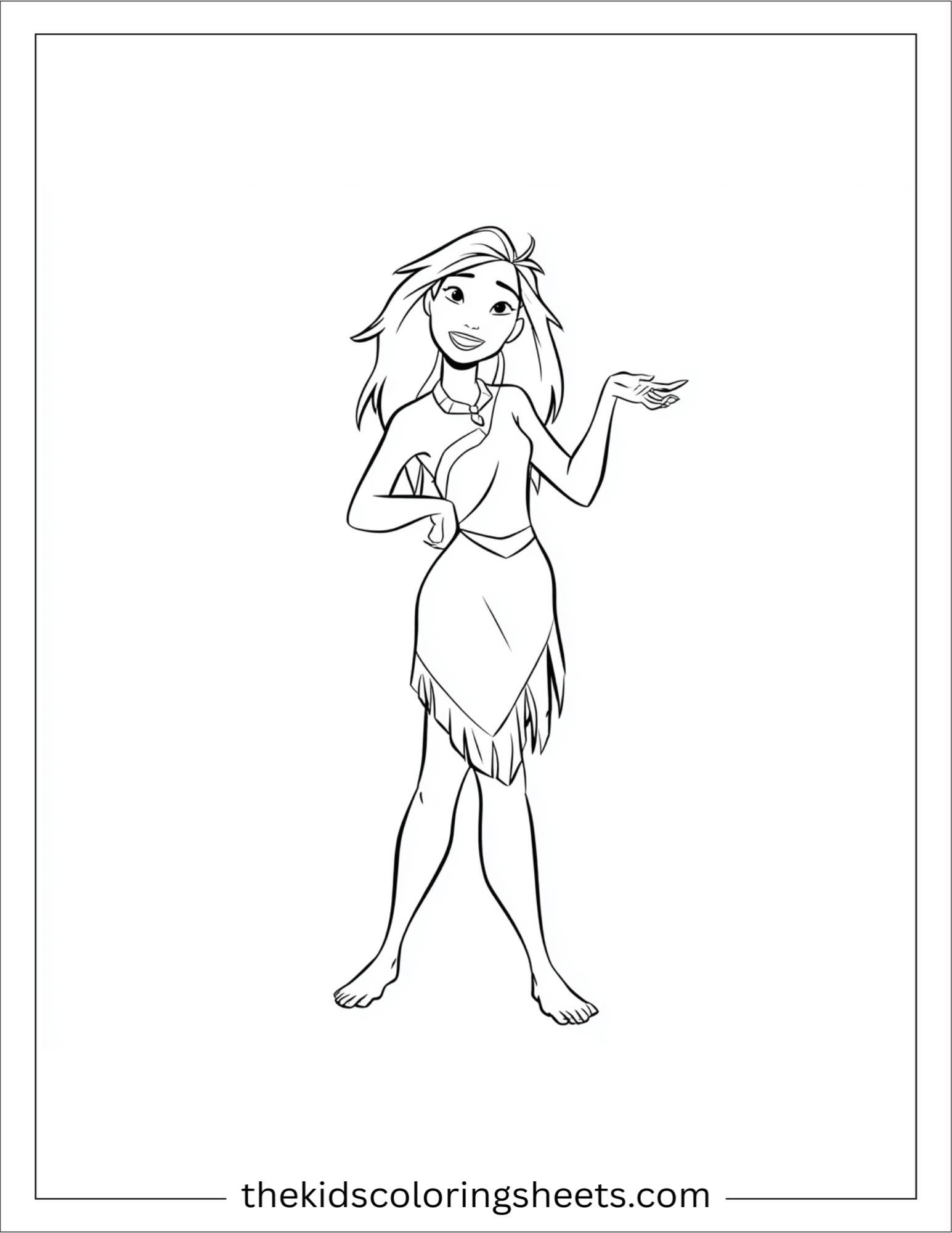 Pocahontas playful gesture