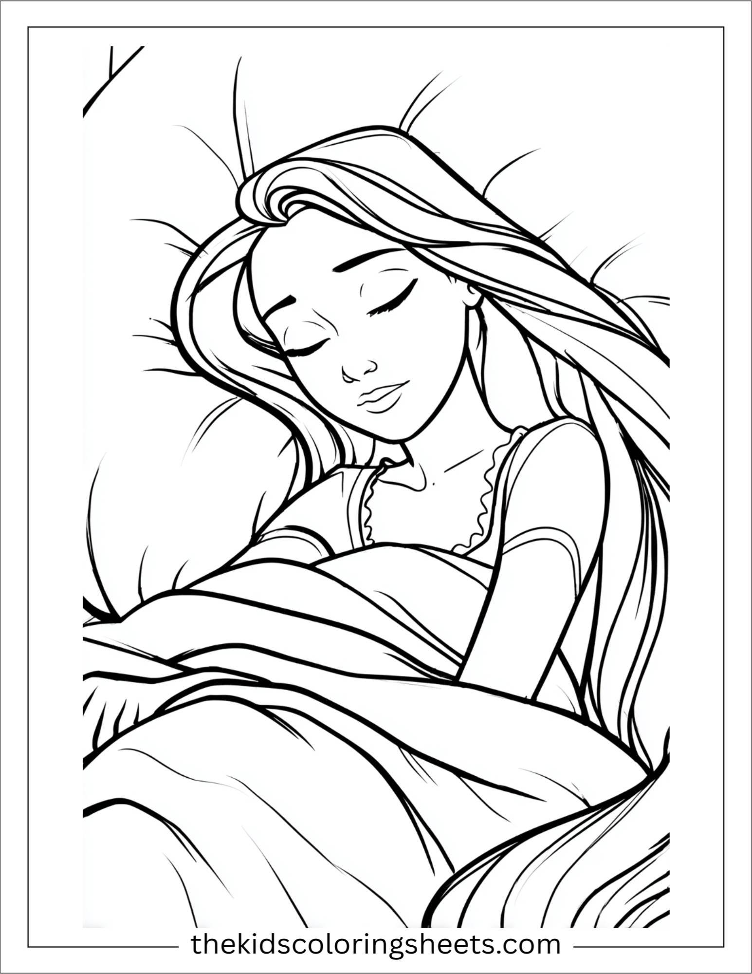 Rapunzel dreaming quietly