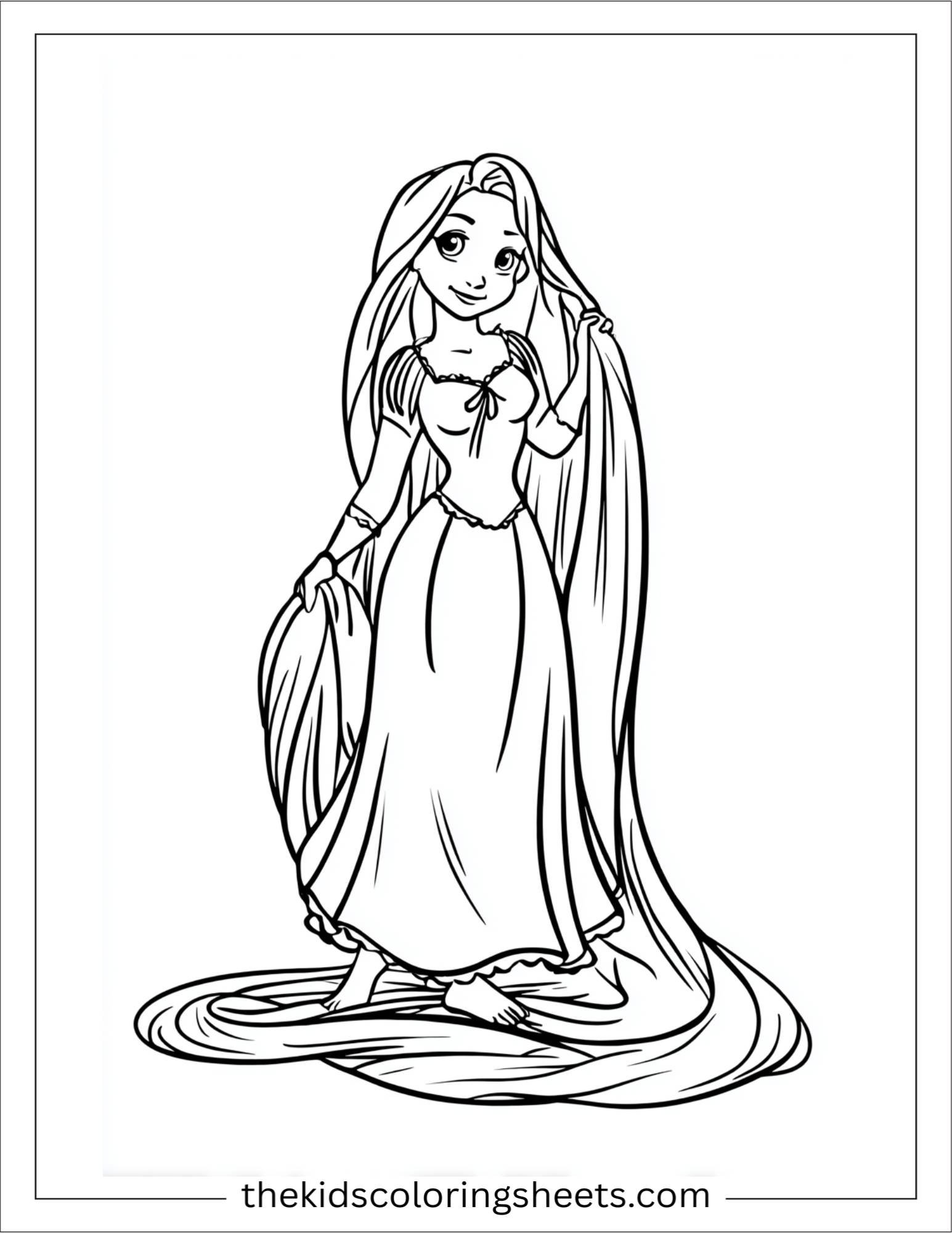 Rapunzel letting hair down