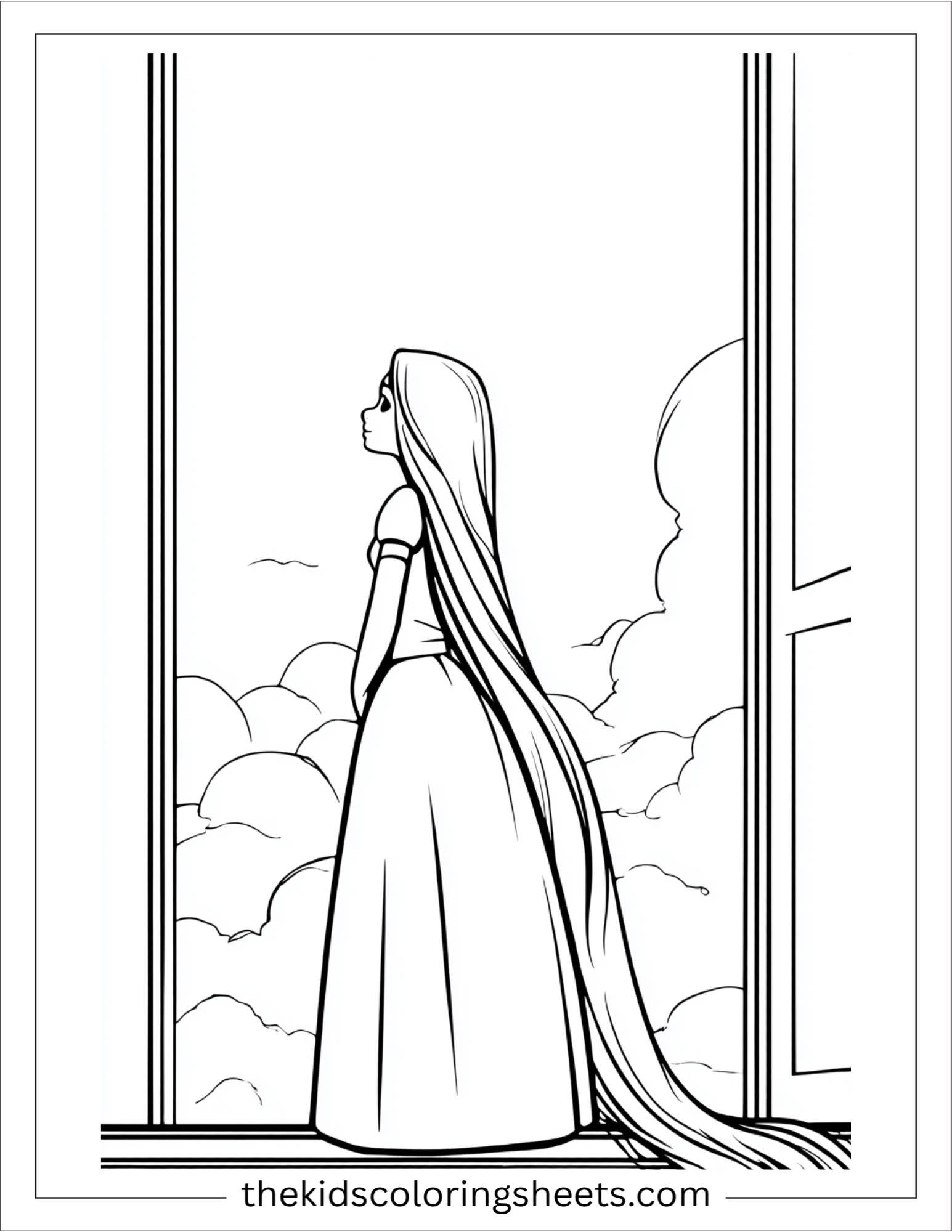 Rapunzel watching the sky