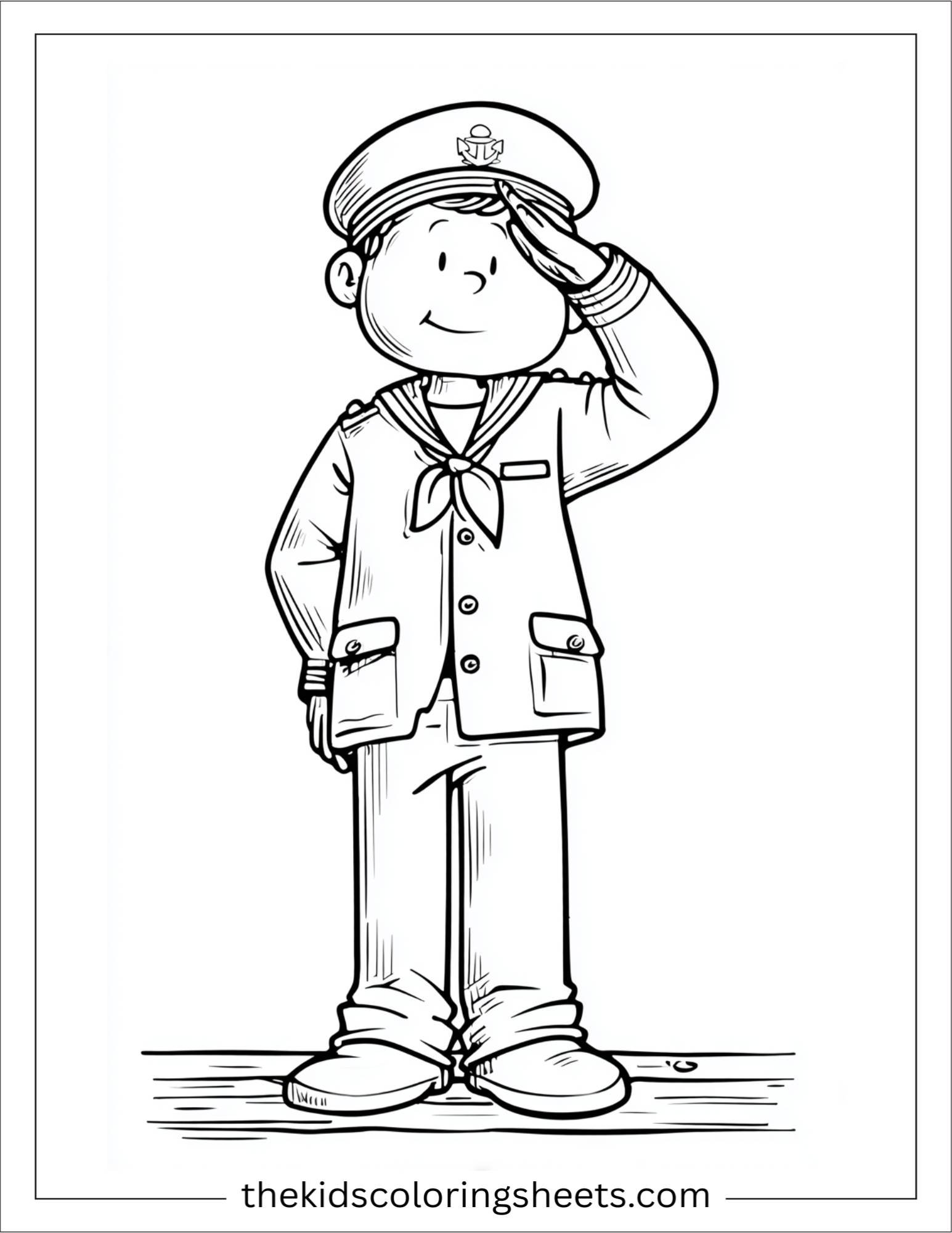 Sailor saluting with pride