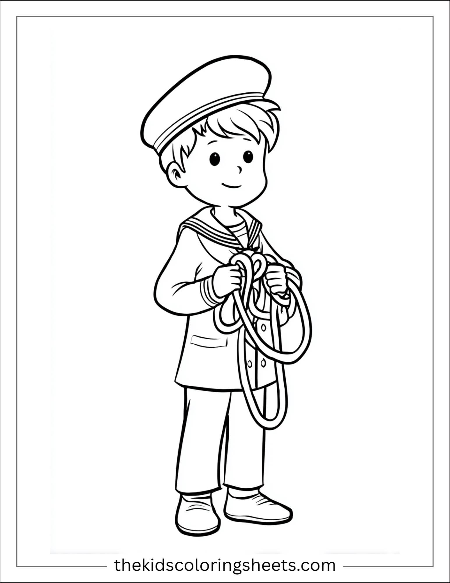 Sailor tying sailor knots