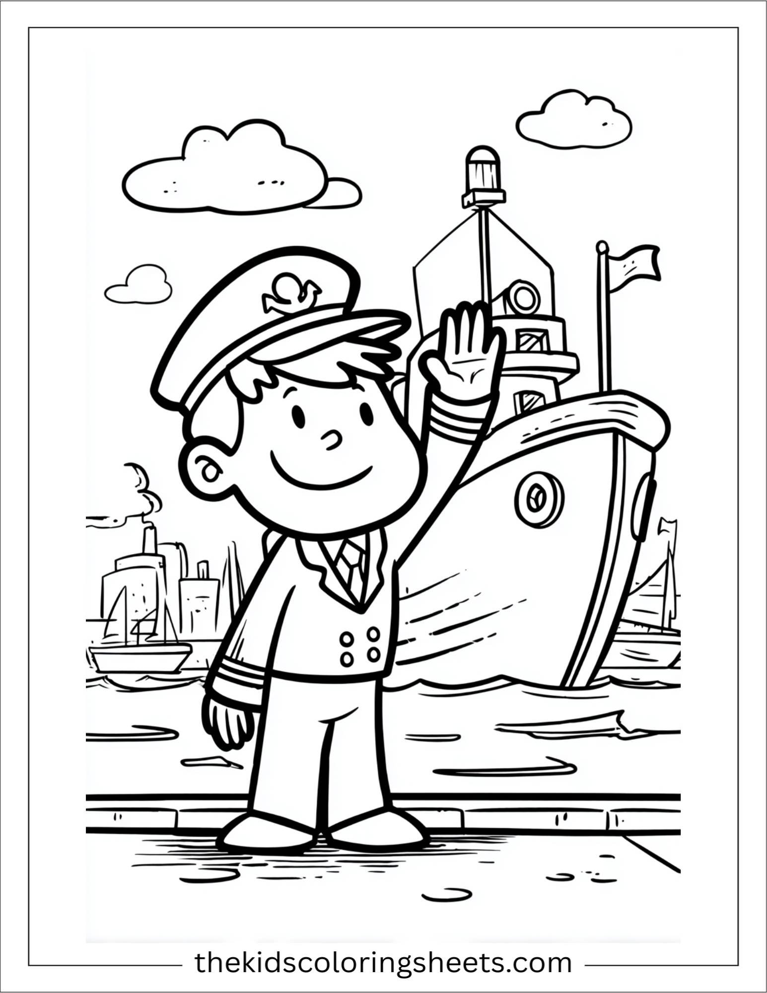 Sailor waving goodbye