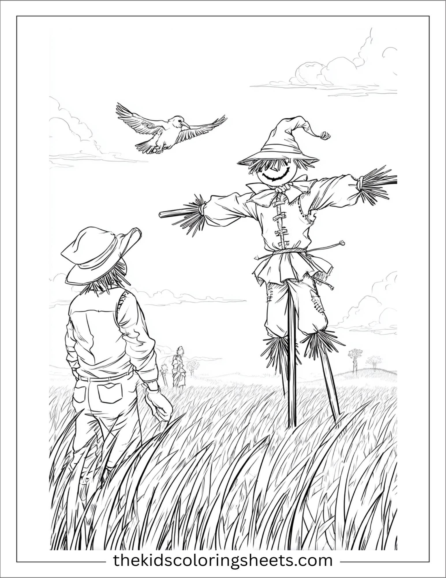 Scarecrow building a scarecrow