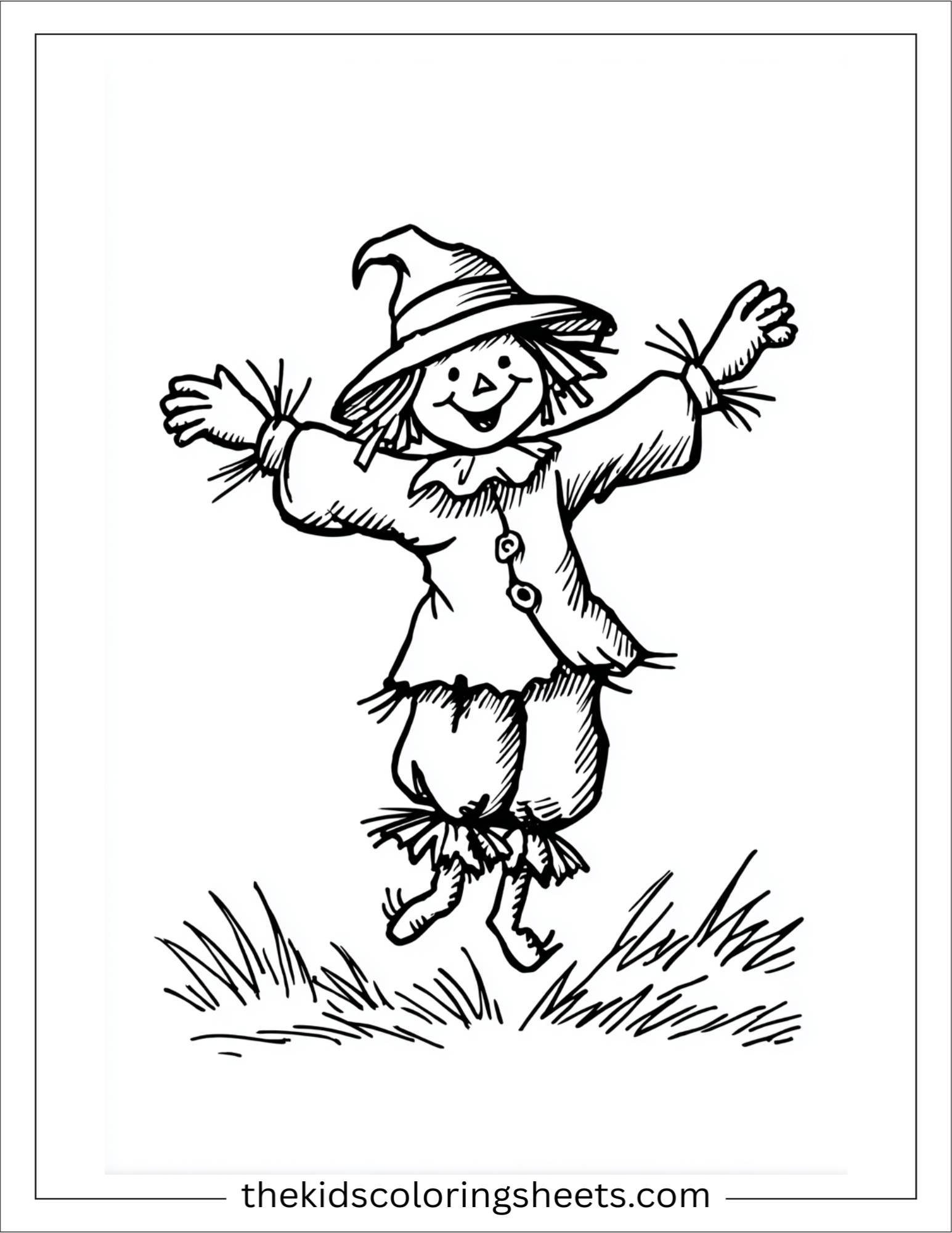 Scarecrow dancing happily