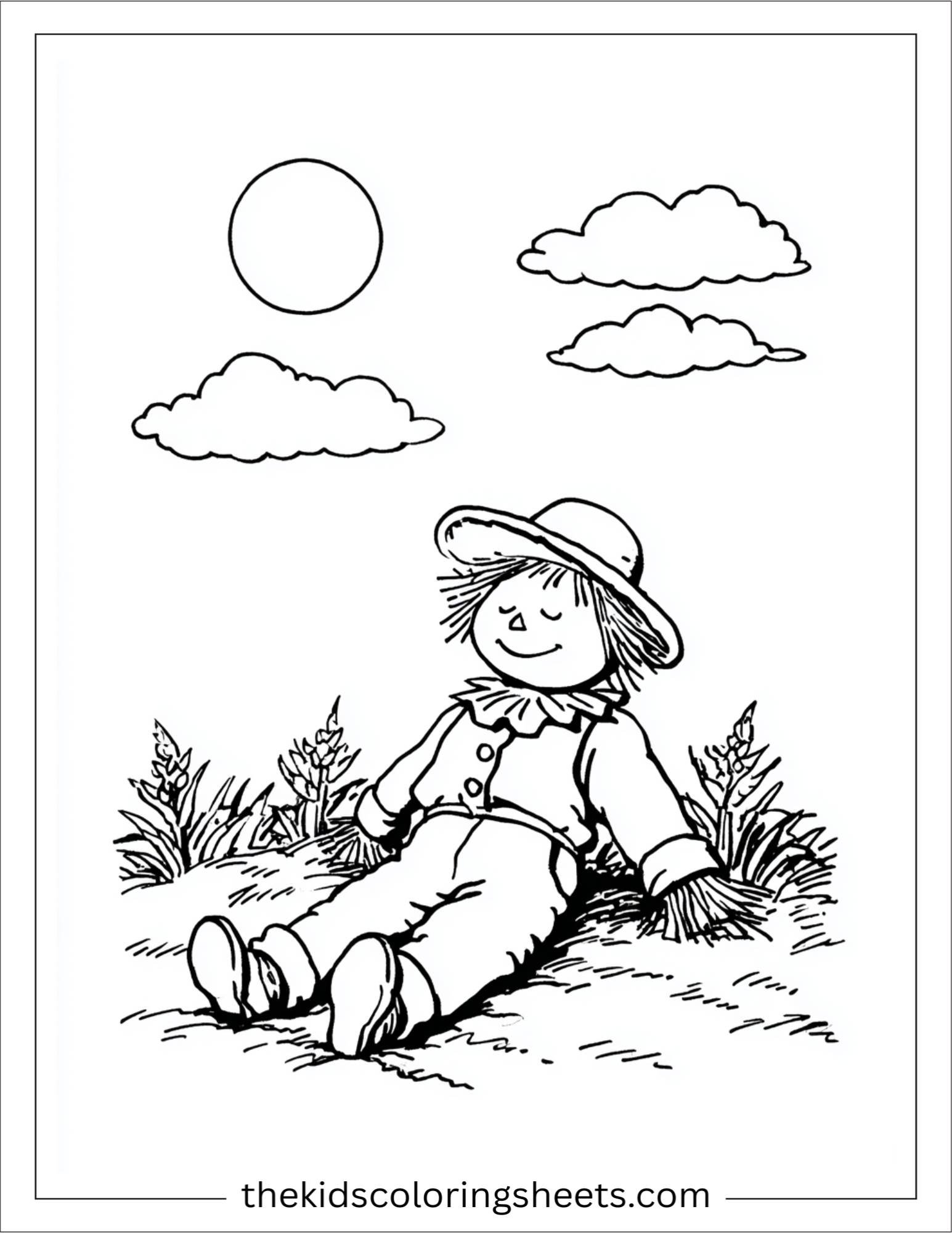 Scarecrow resting under the sun