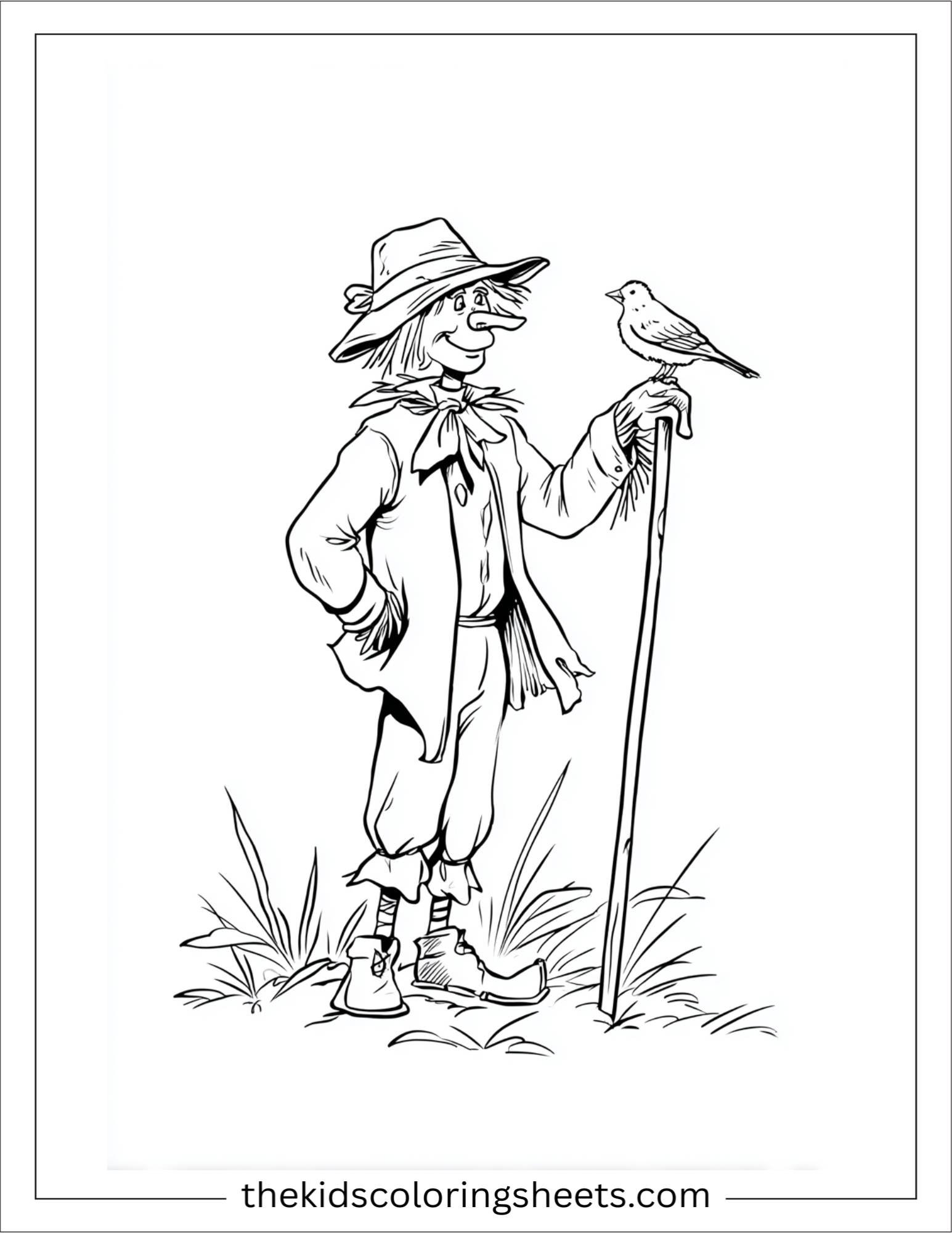 Scarecrow telling a story