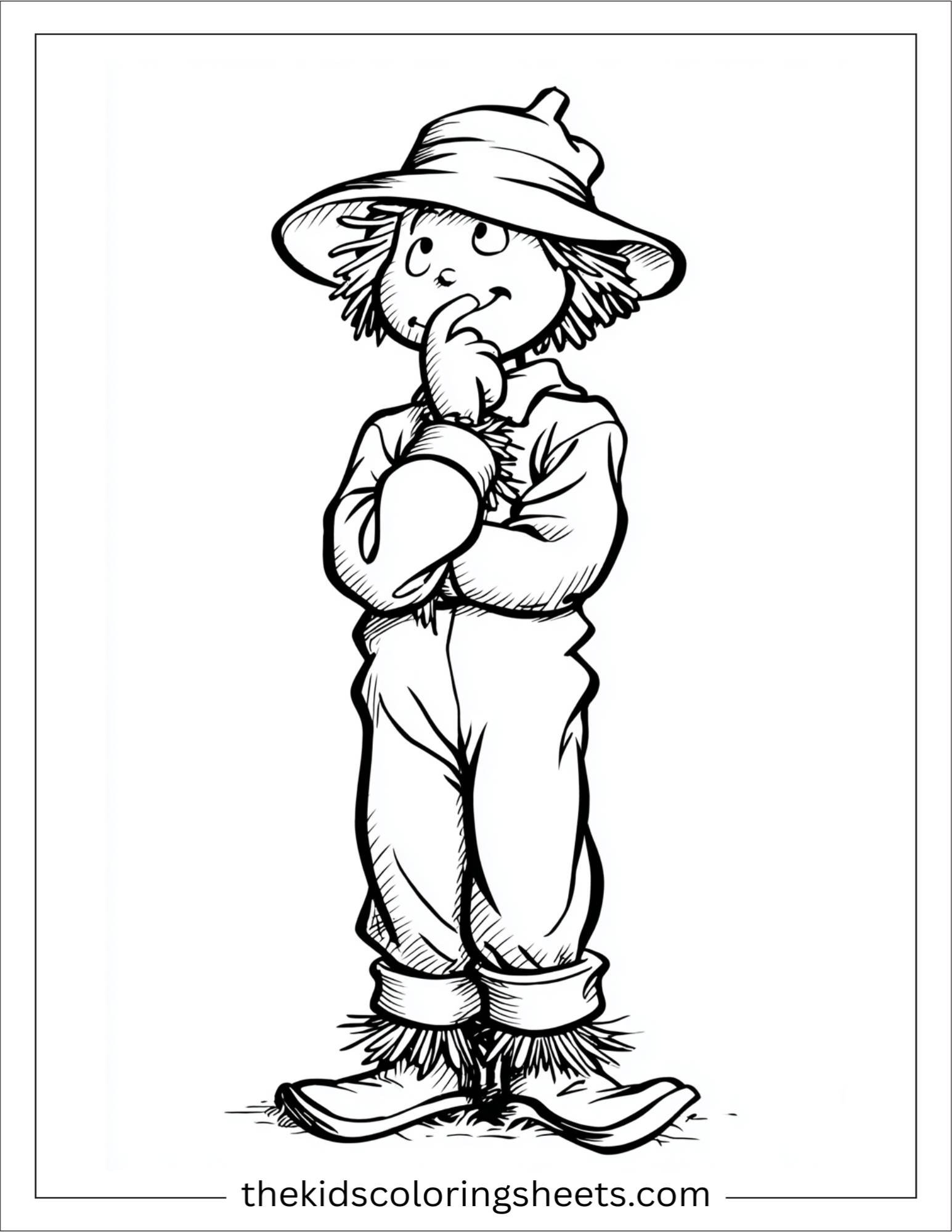 Scarecrow thinking hard