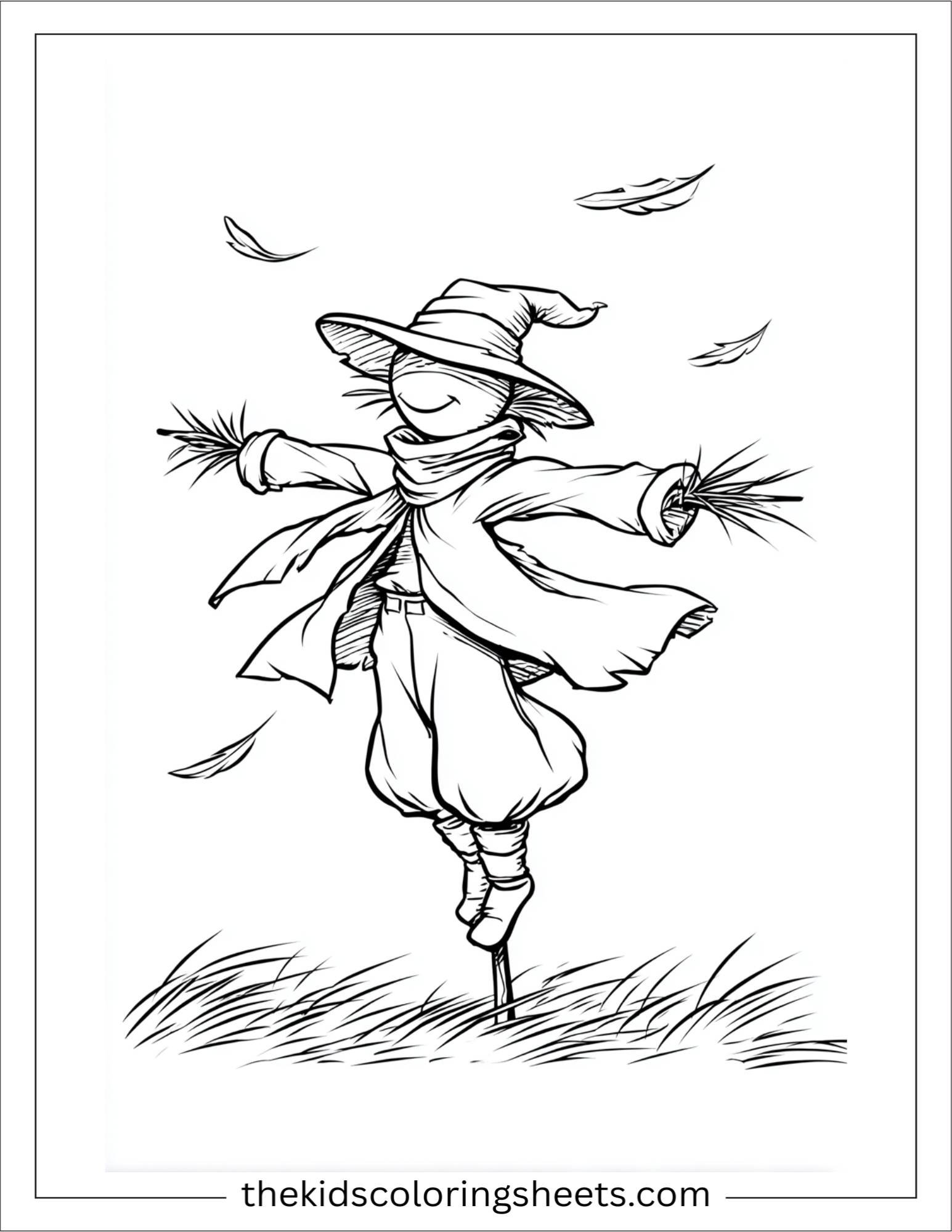 Scarecrow twirling in the wind