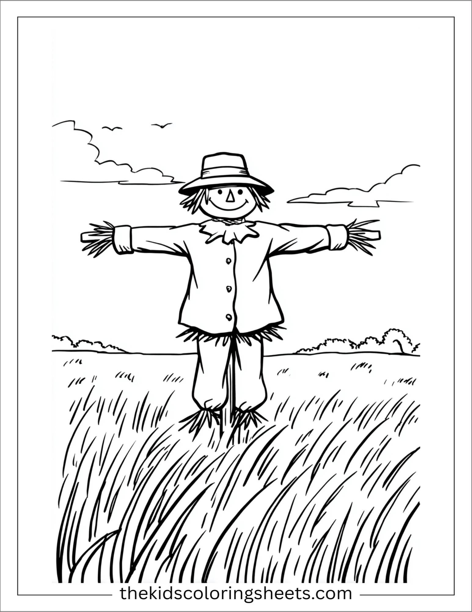 Scarecrow with arms wide open