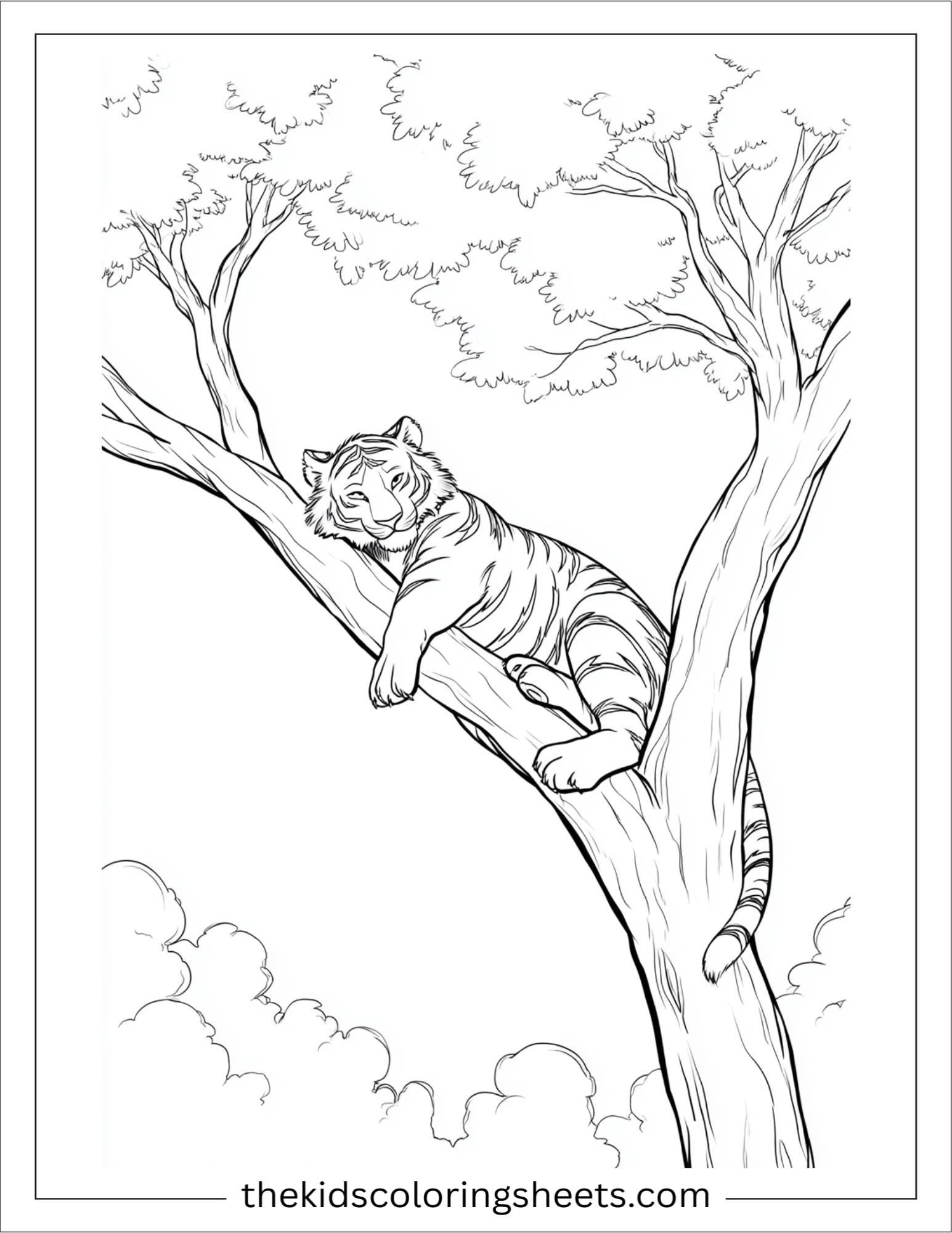 Sher Khan, the tiger, climbing a tree