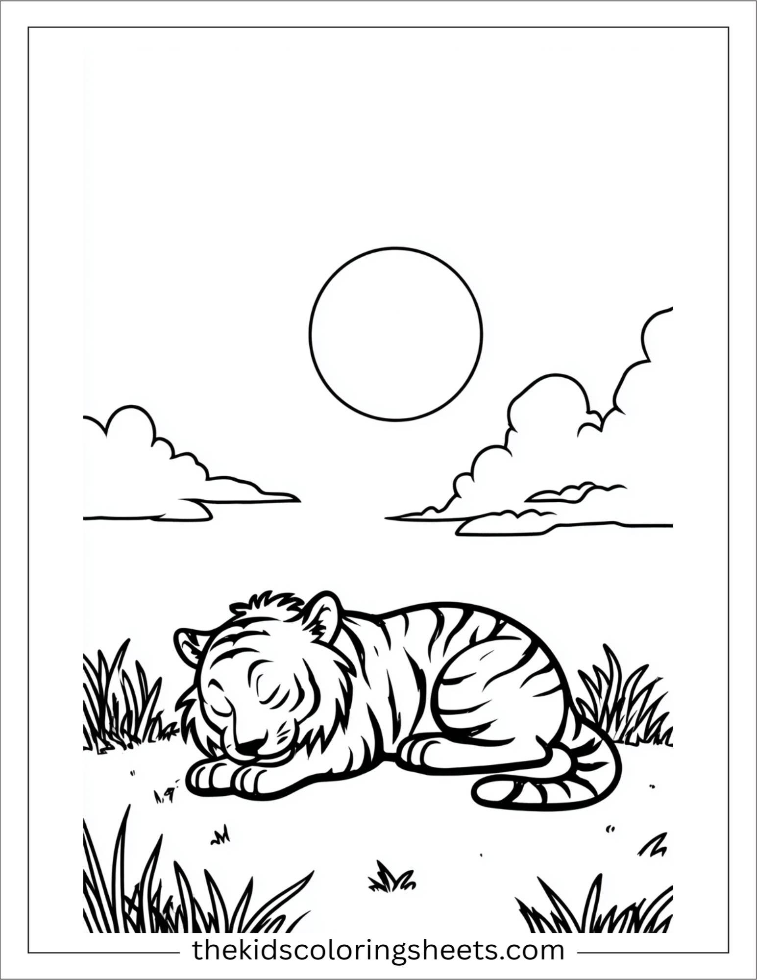 Sher Khan, the tiger, napping in sun