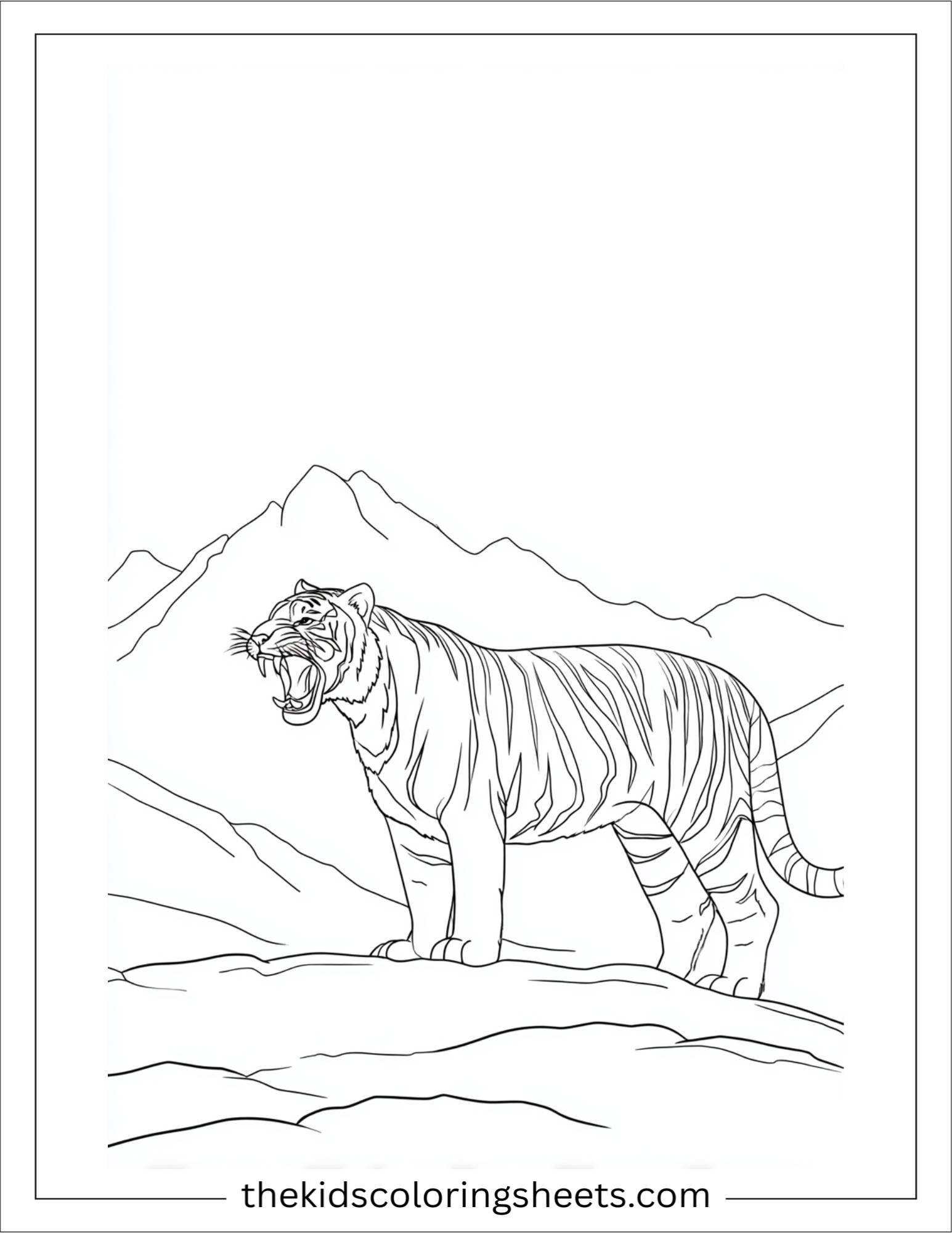 Sher Khan, the tiger, showing teeth