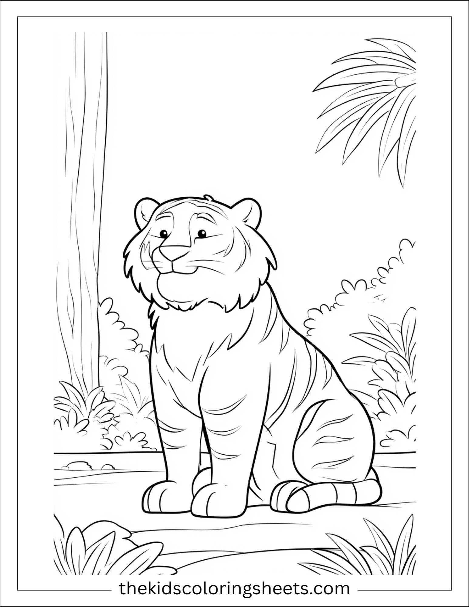 Sher Khan, the tiger, smiling calmly