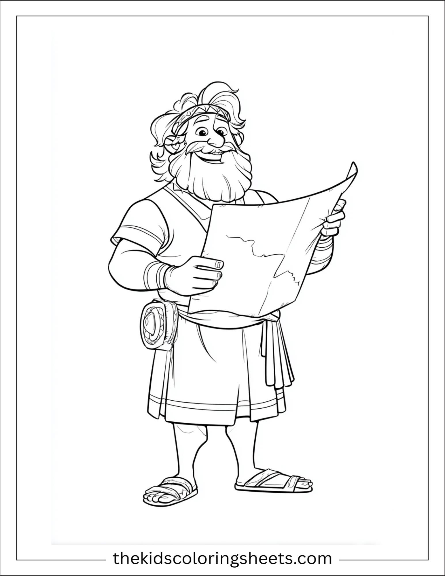 Sinbad the sailor holding map