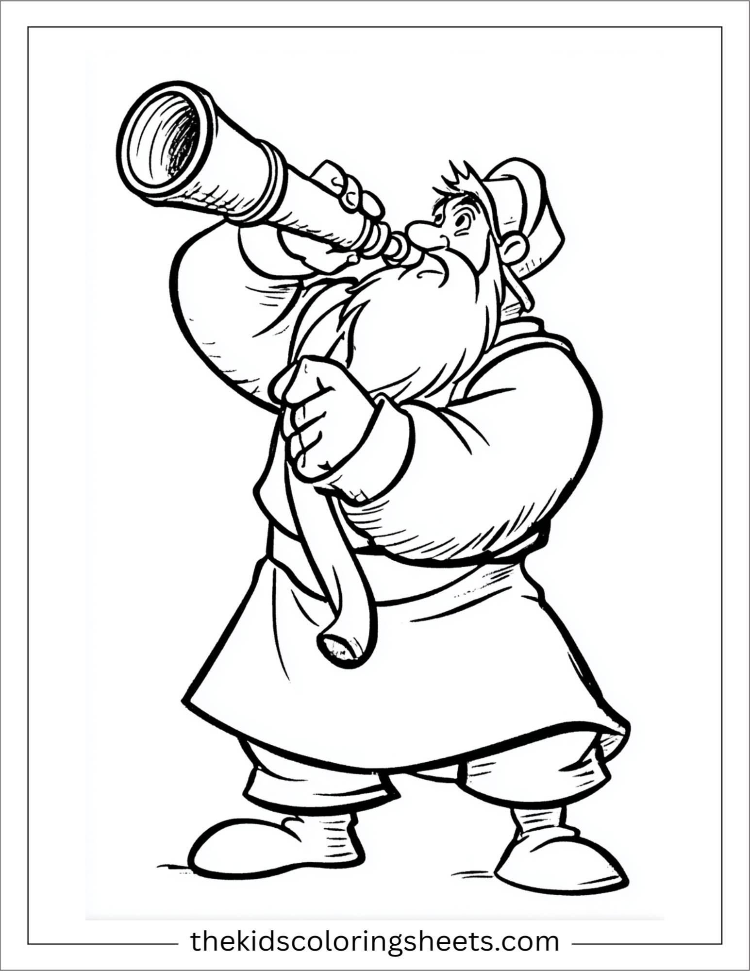 Sinbad the sailor raising telescope