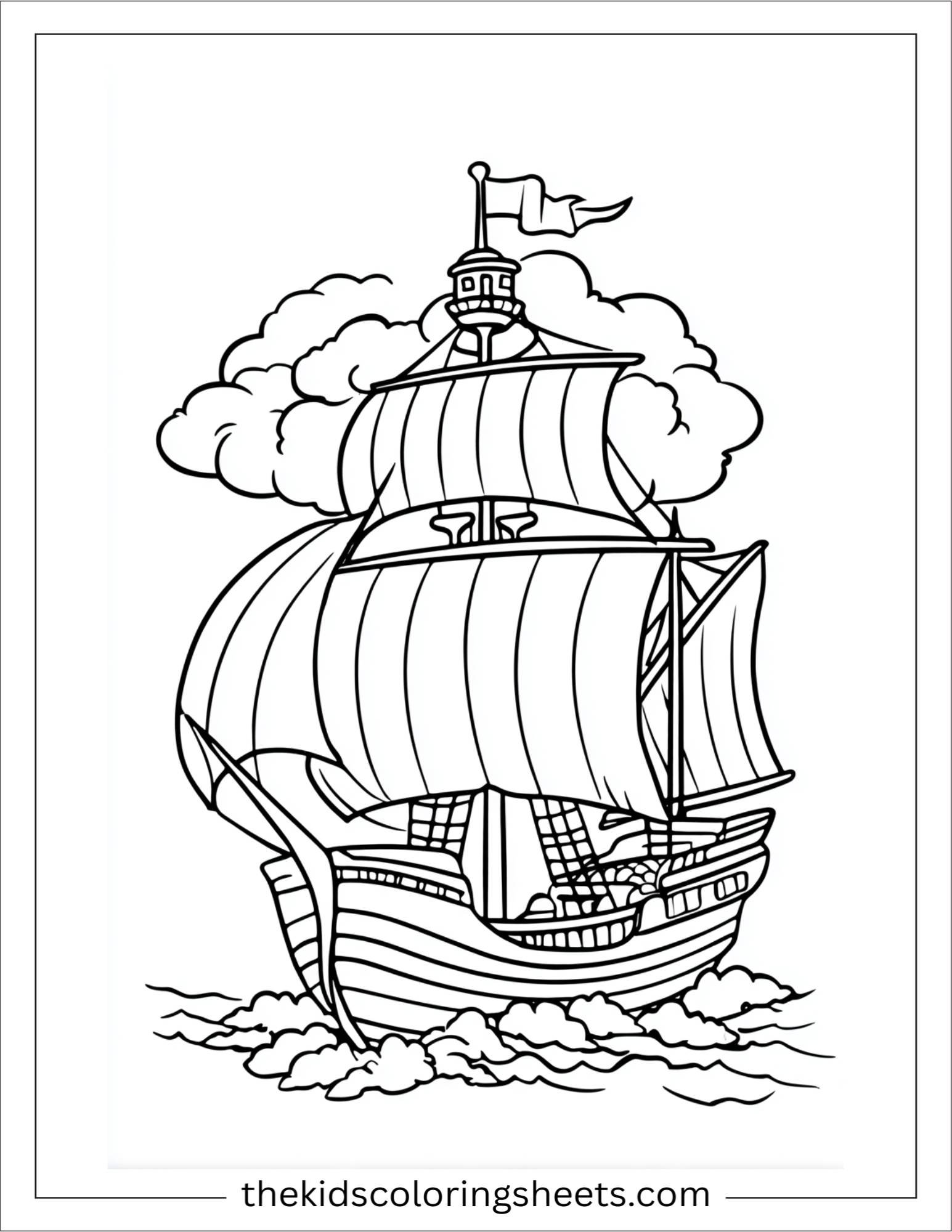 Sinbad the sailor sailing ship
