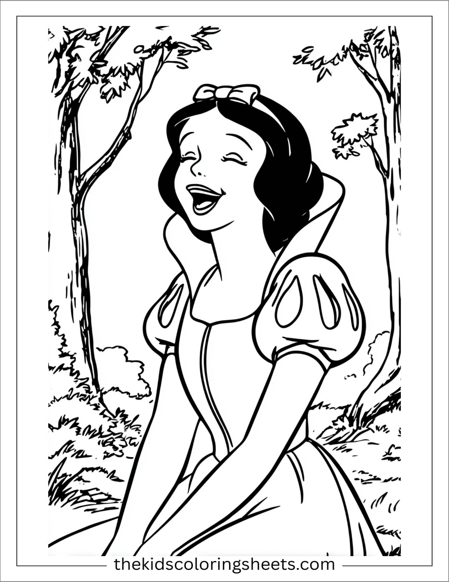 Snow White laughing joyfully