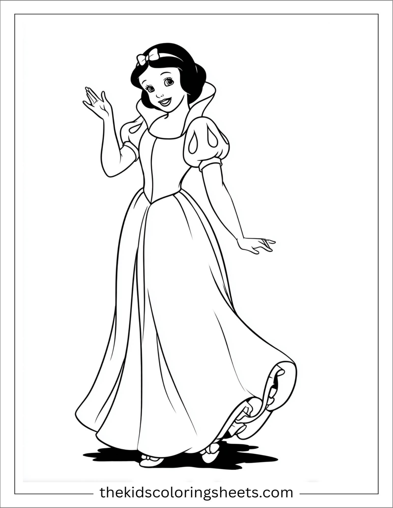 Snow White waving sweetly