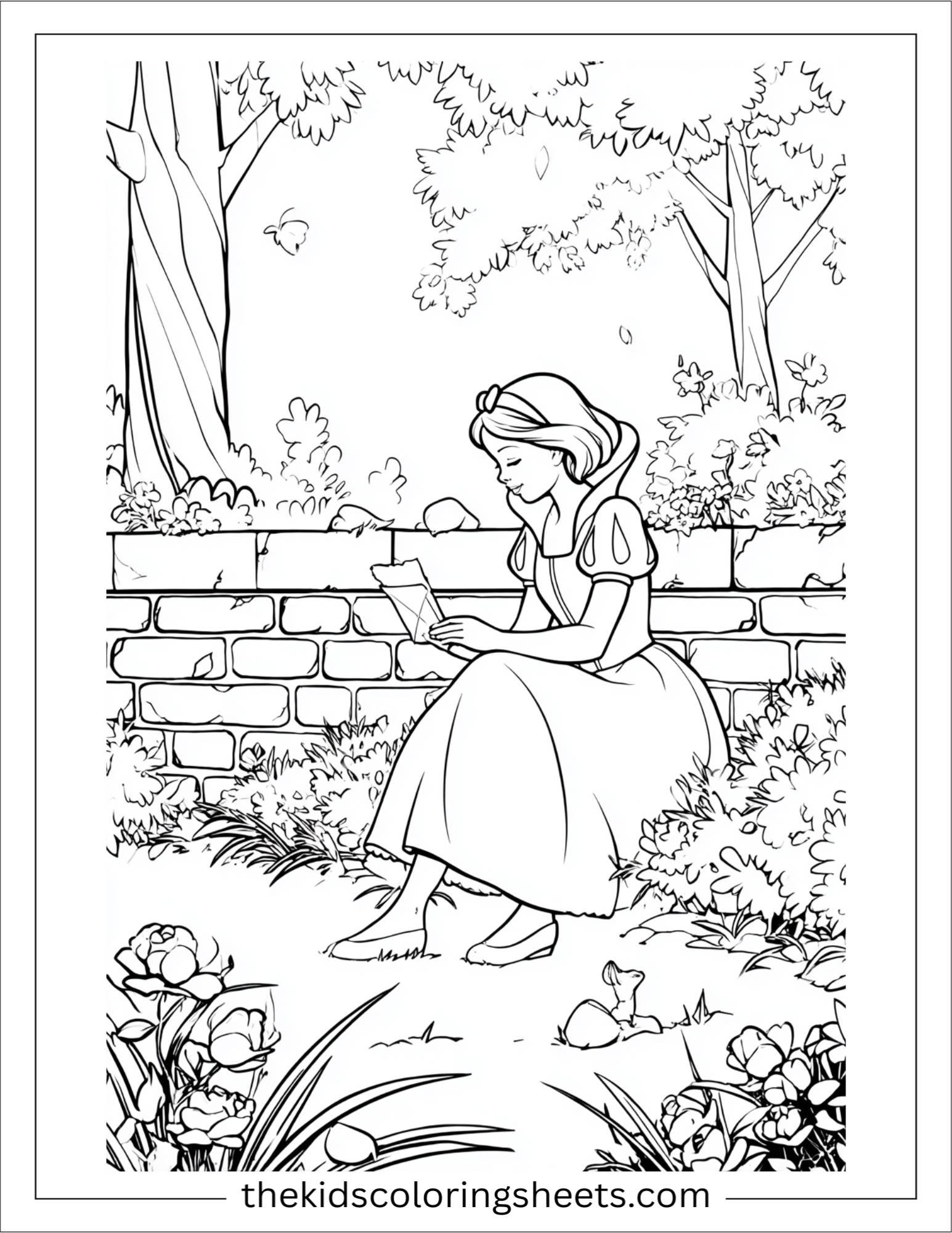 Snow White writing letter