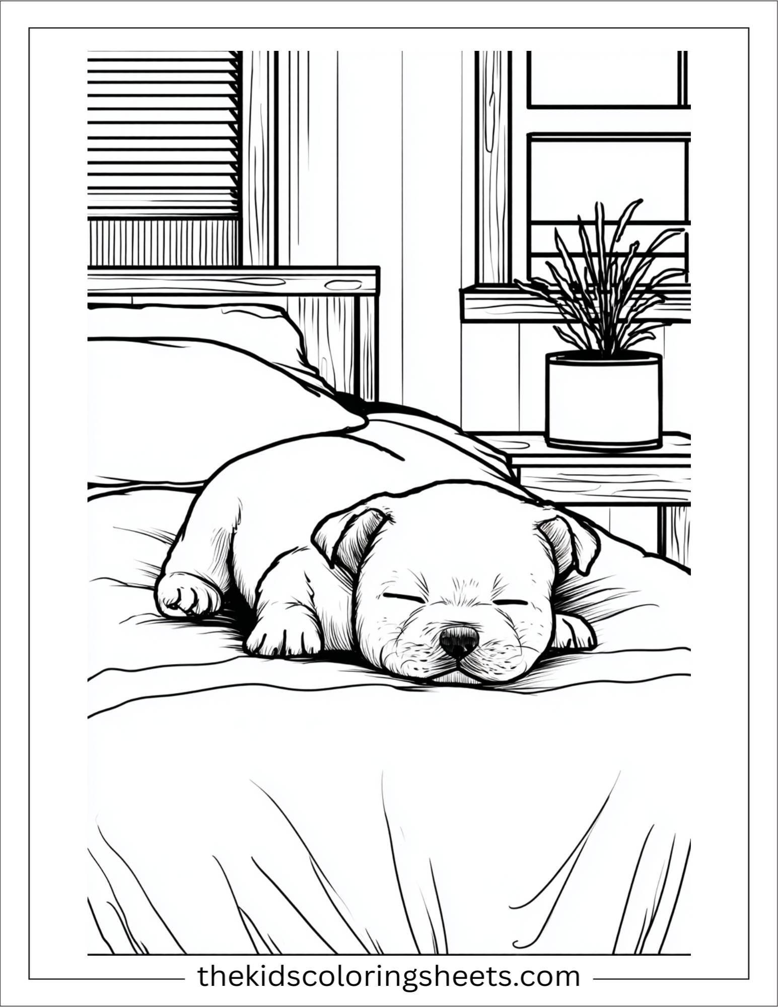 Sweet puppy sleeping peacefully