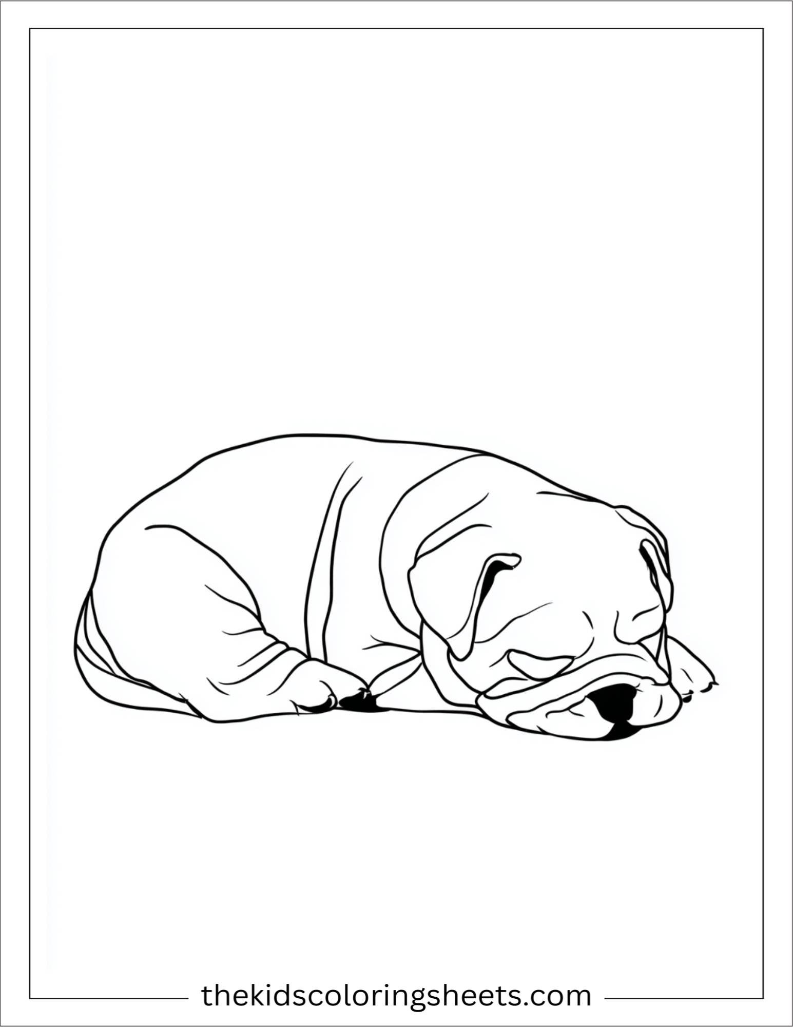 Sweet puppy taking a nap