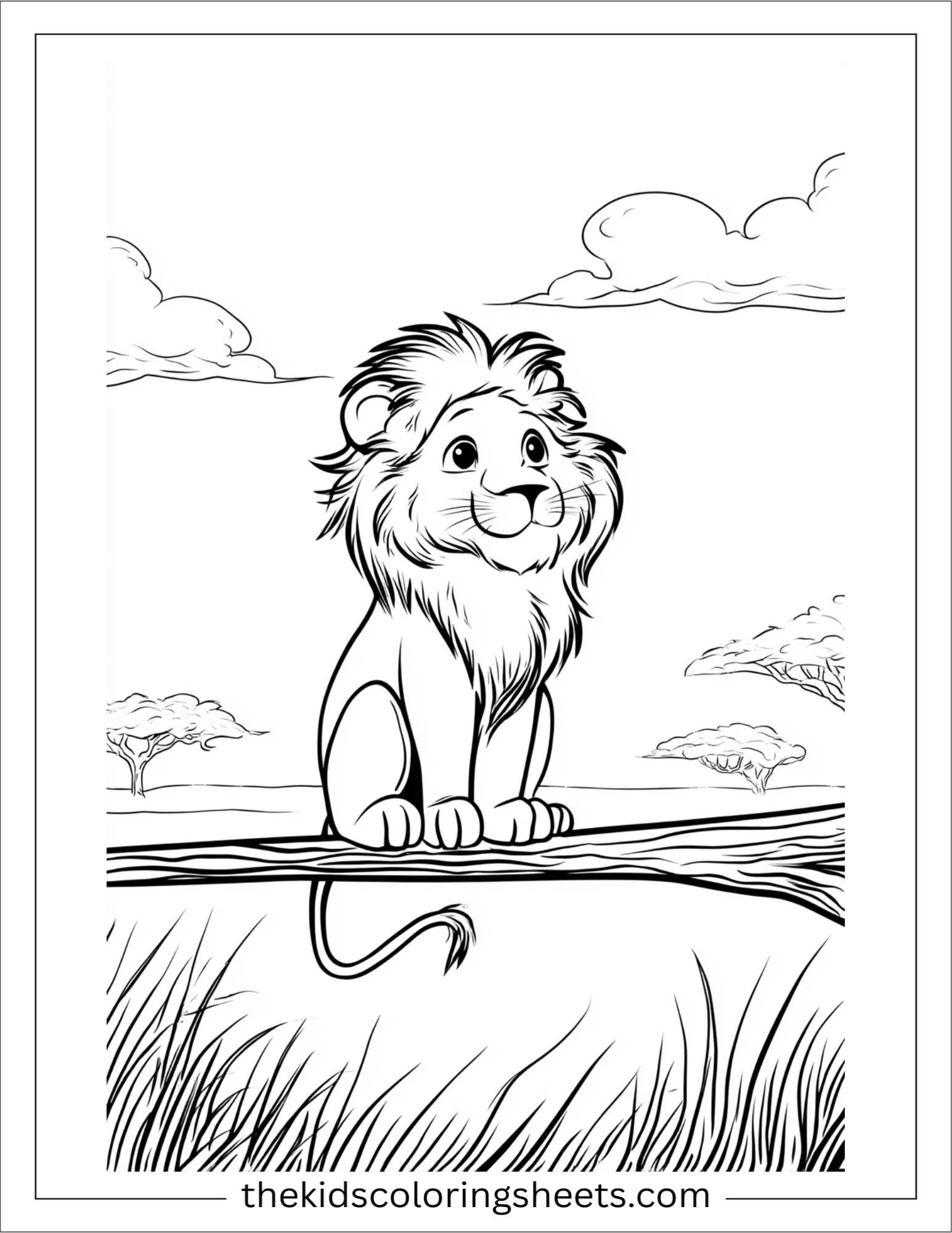 The Brave Lion balancing on one paw