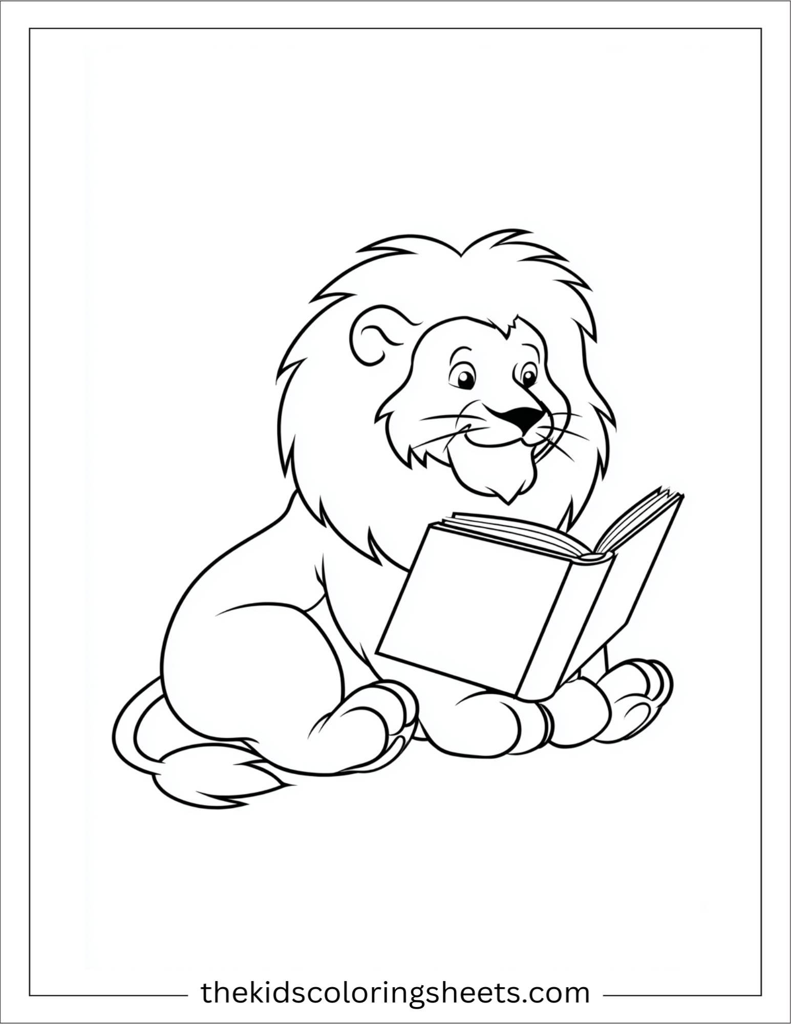 The Brave Lion reading a book