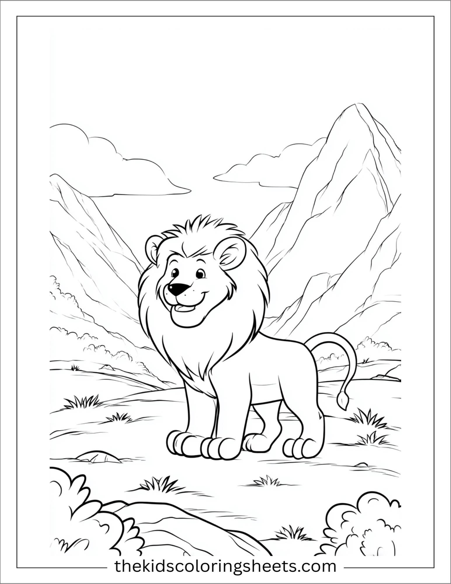 The Brave Lion smiling gently