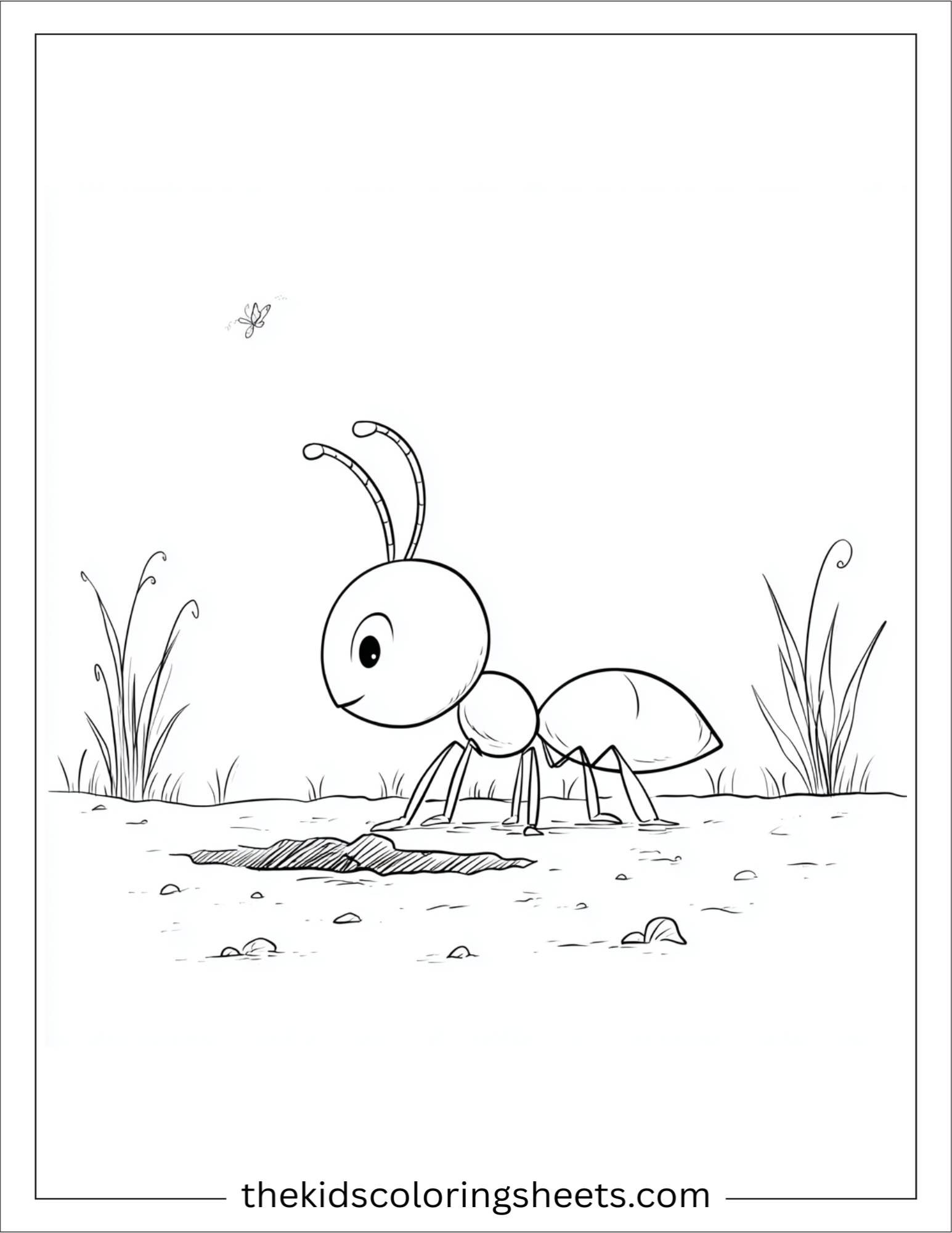 The Busy Ant digging ground