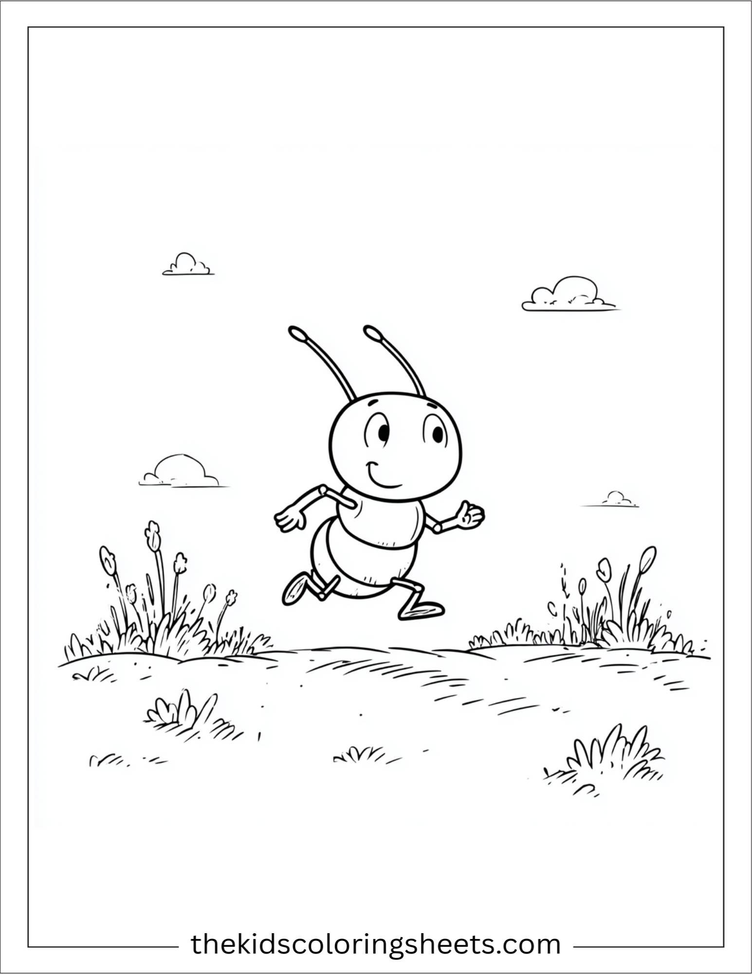 The Busy Ant jumping