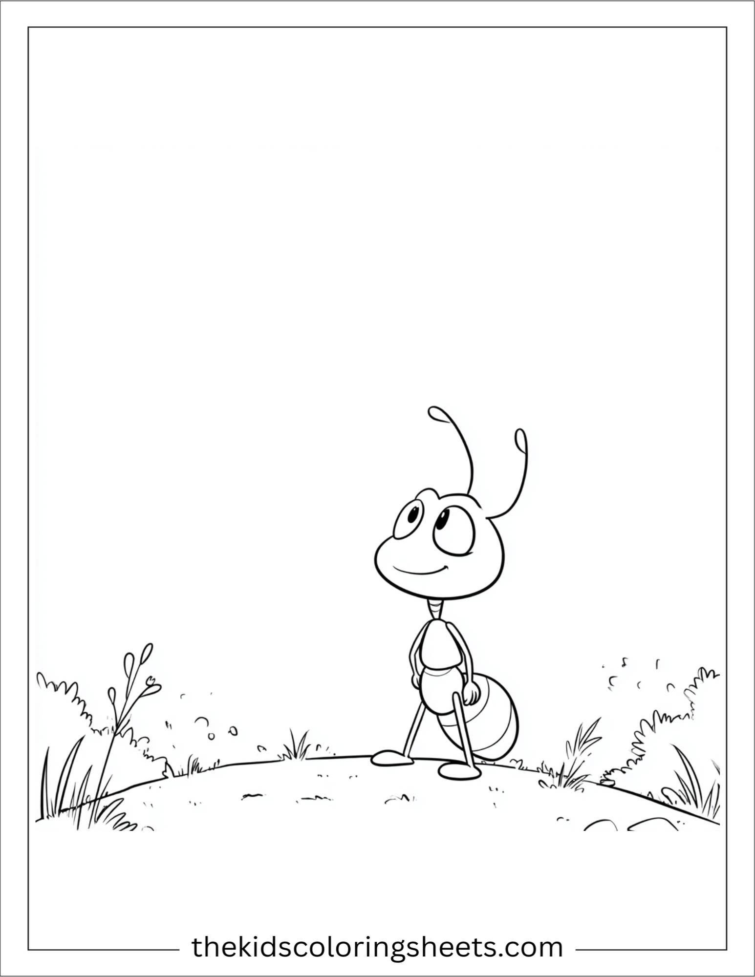 The Busy Ant looking up