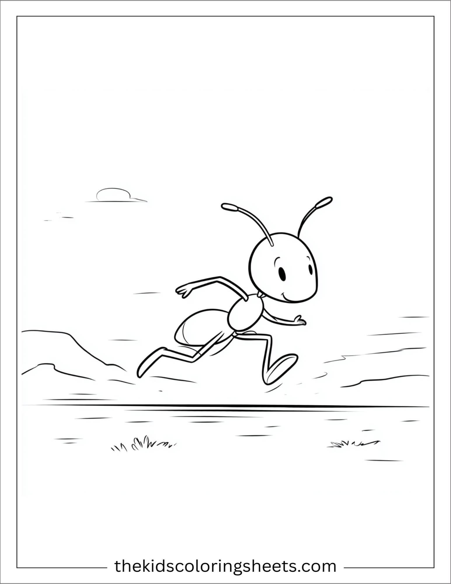 The Busy Ant running fast