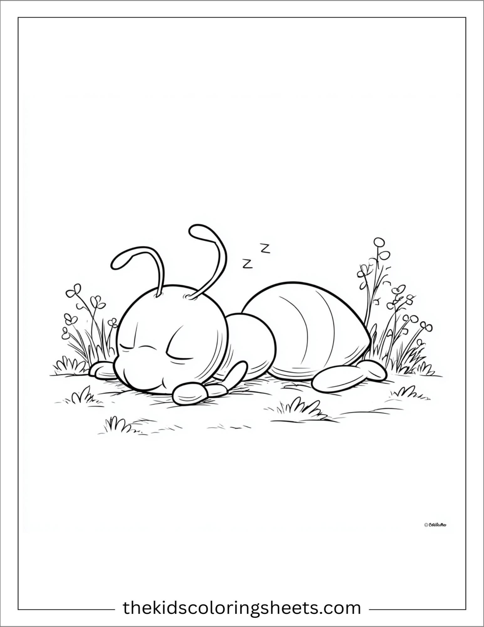 The Busy Ant sleeping