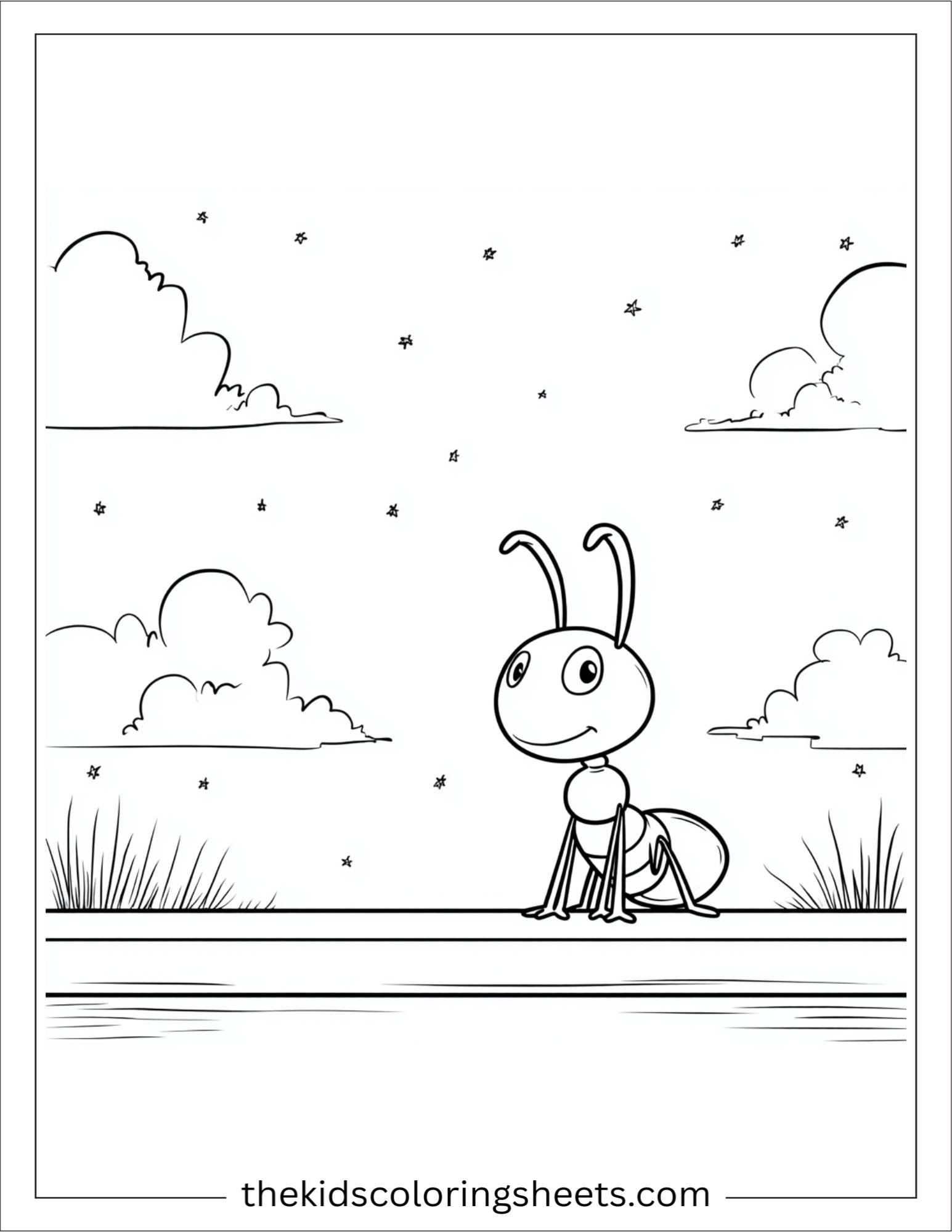 The Busy Ant watching sky