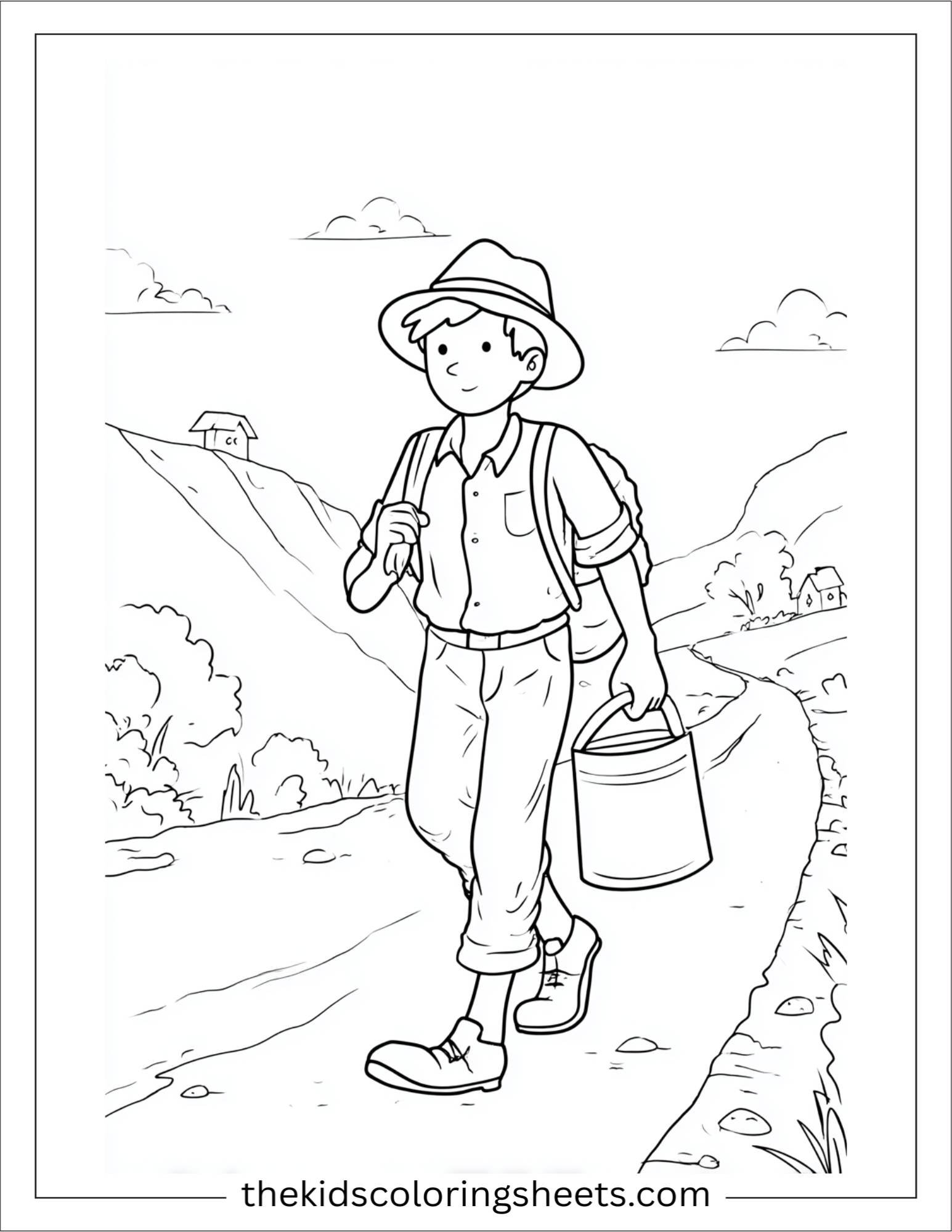 The Farmer carrying a milk can
