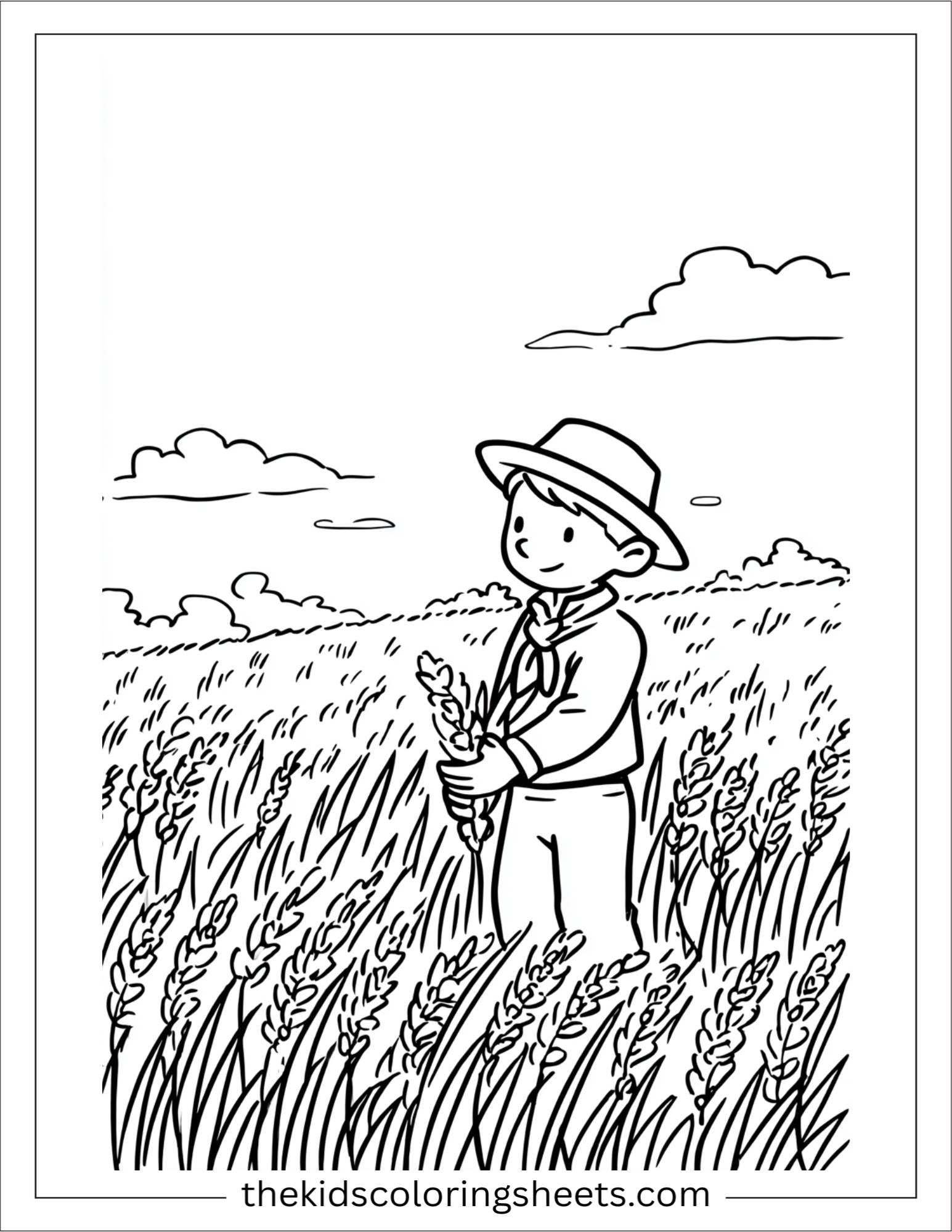 The Farmer harvesting corn