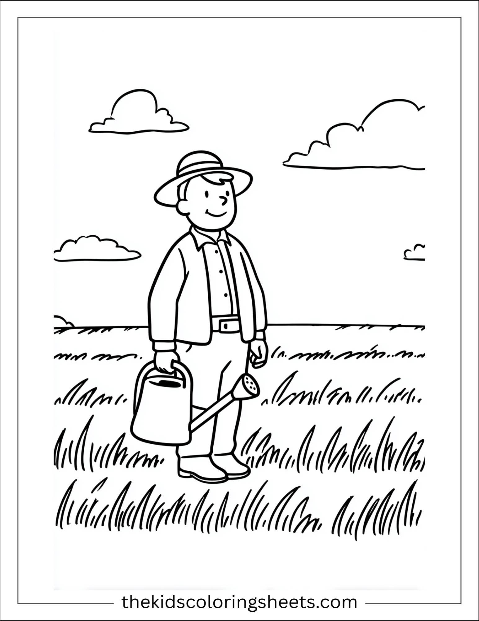 The Farmer holding a watering can