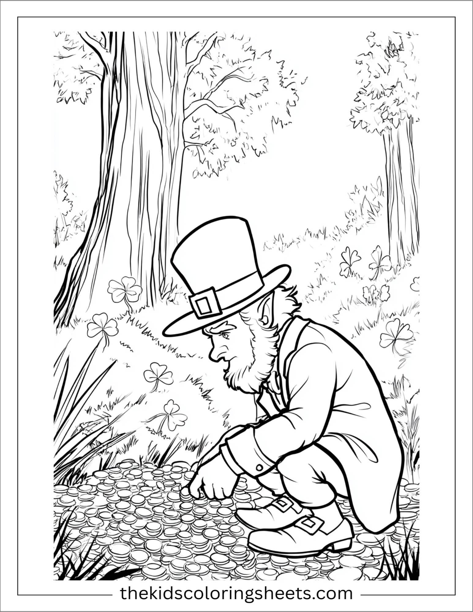 The Leprechaun counting coins