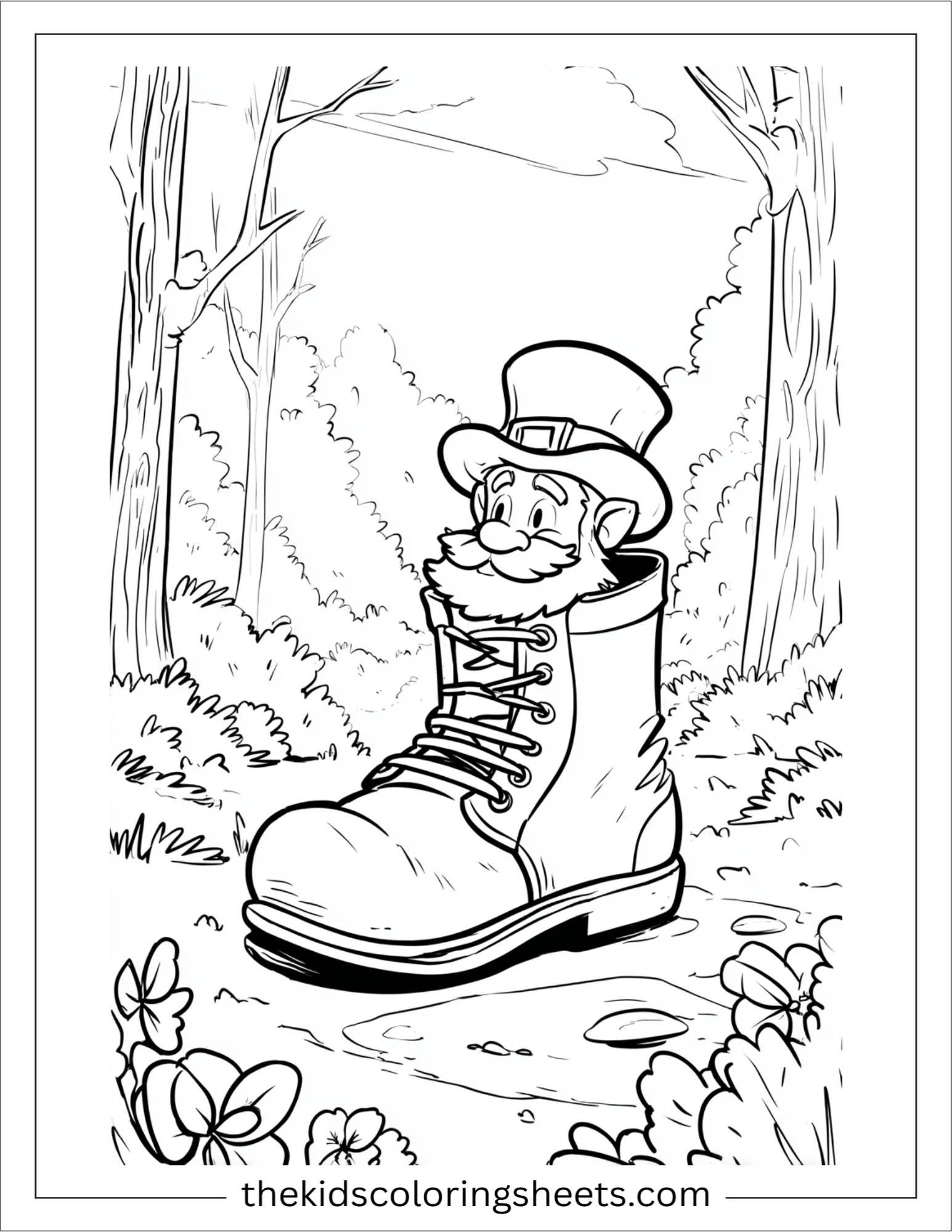 The Leprechaun hiding in a boot