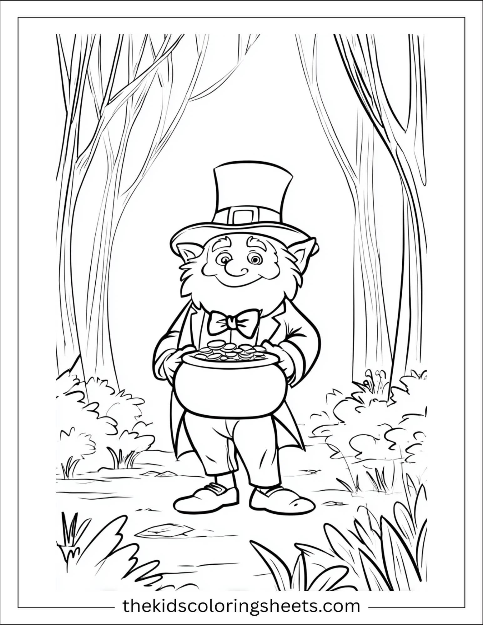 The Leprechaun holding a pot of gold