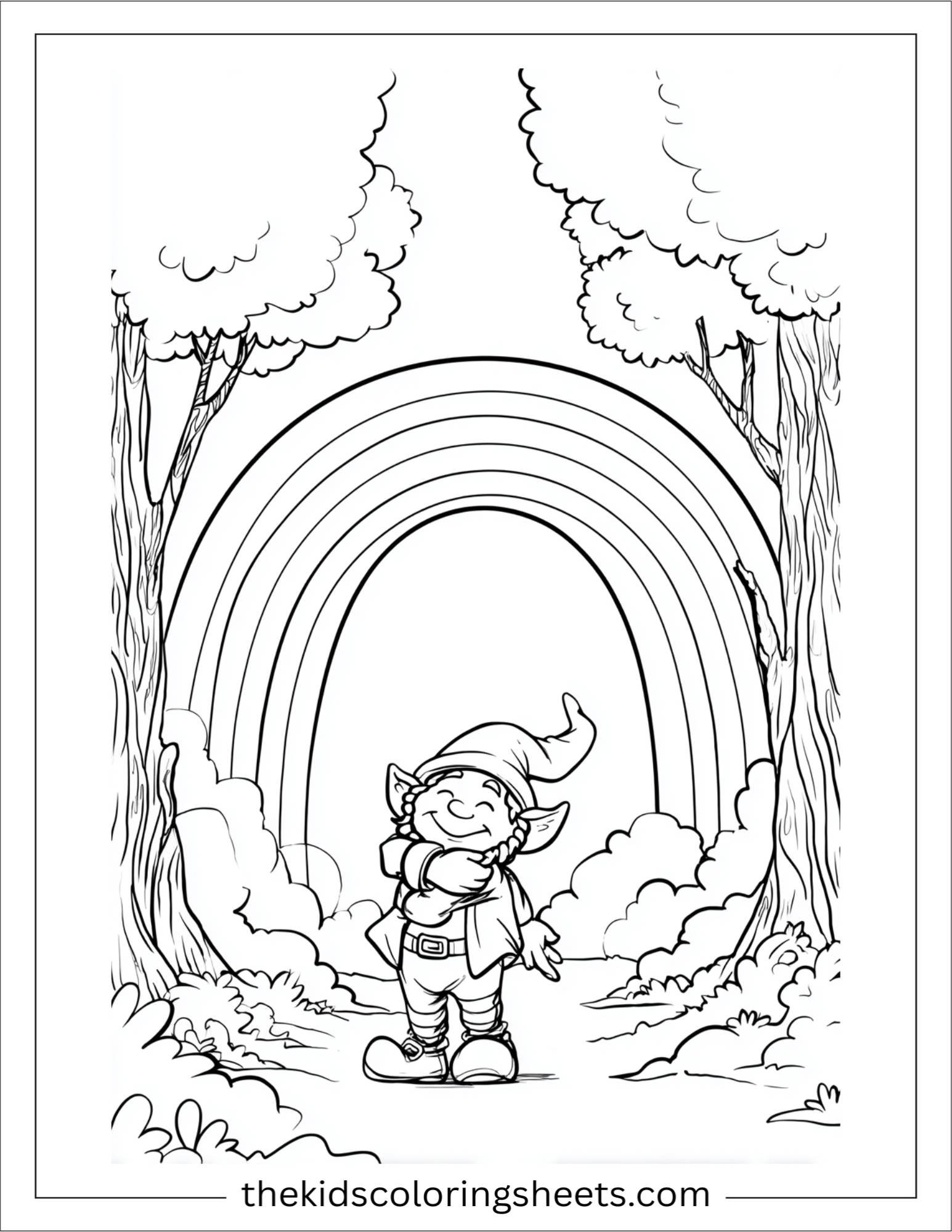 The Leprechaun hugging a rainbow